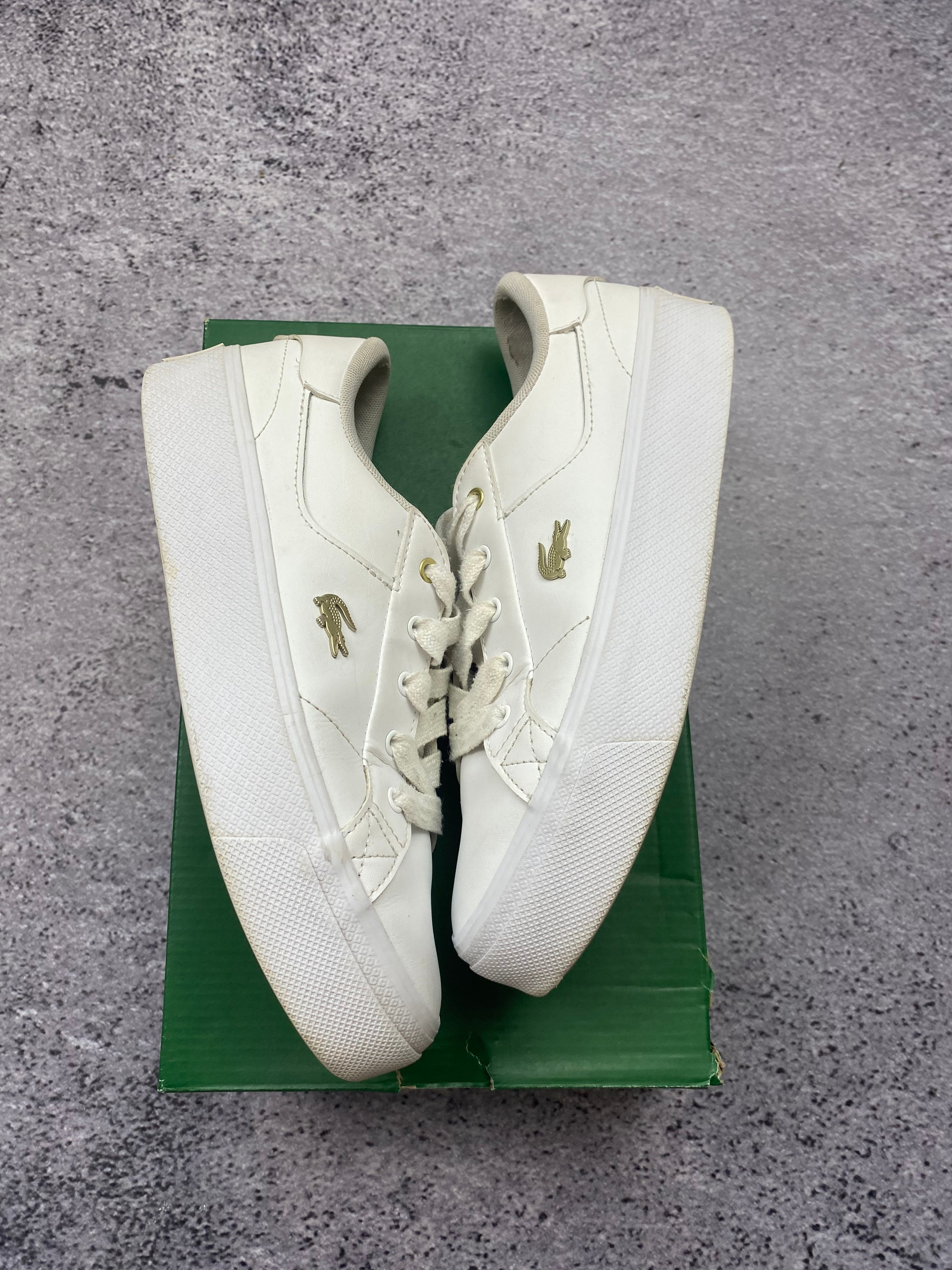 Lacoste white platform sneakers size 40