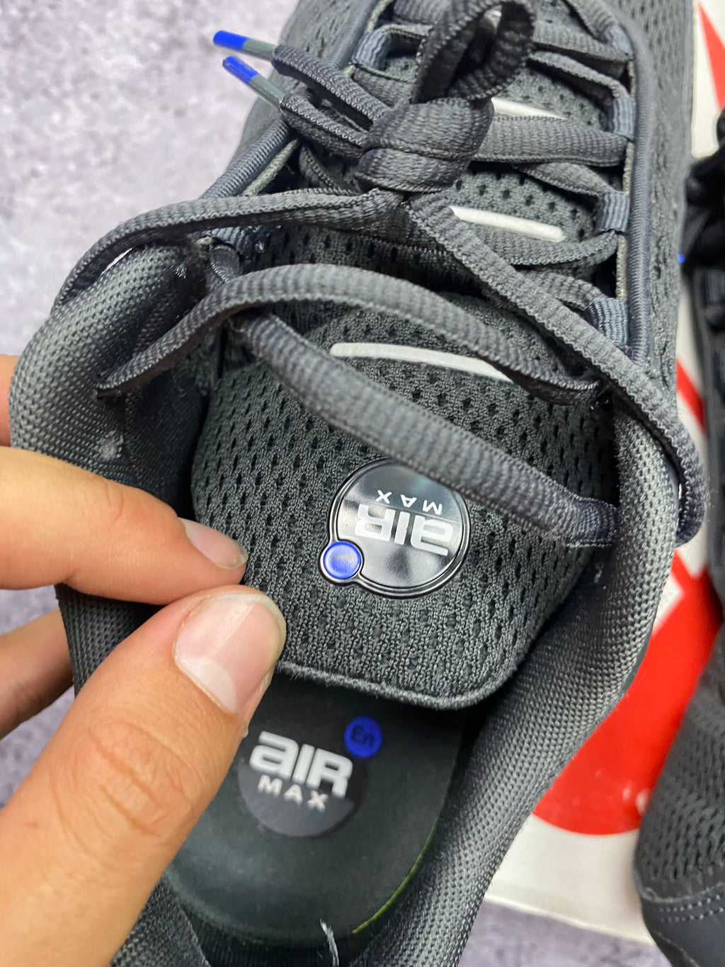 Nike Air Max Pulse 45.5 – Anthracite/Blue sports sneakers
