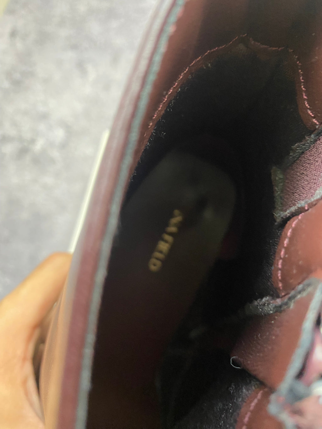 Anna Field burgundy heeled ankle boots size 41