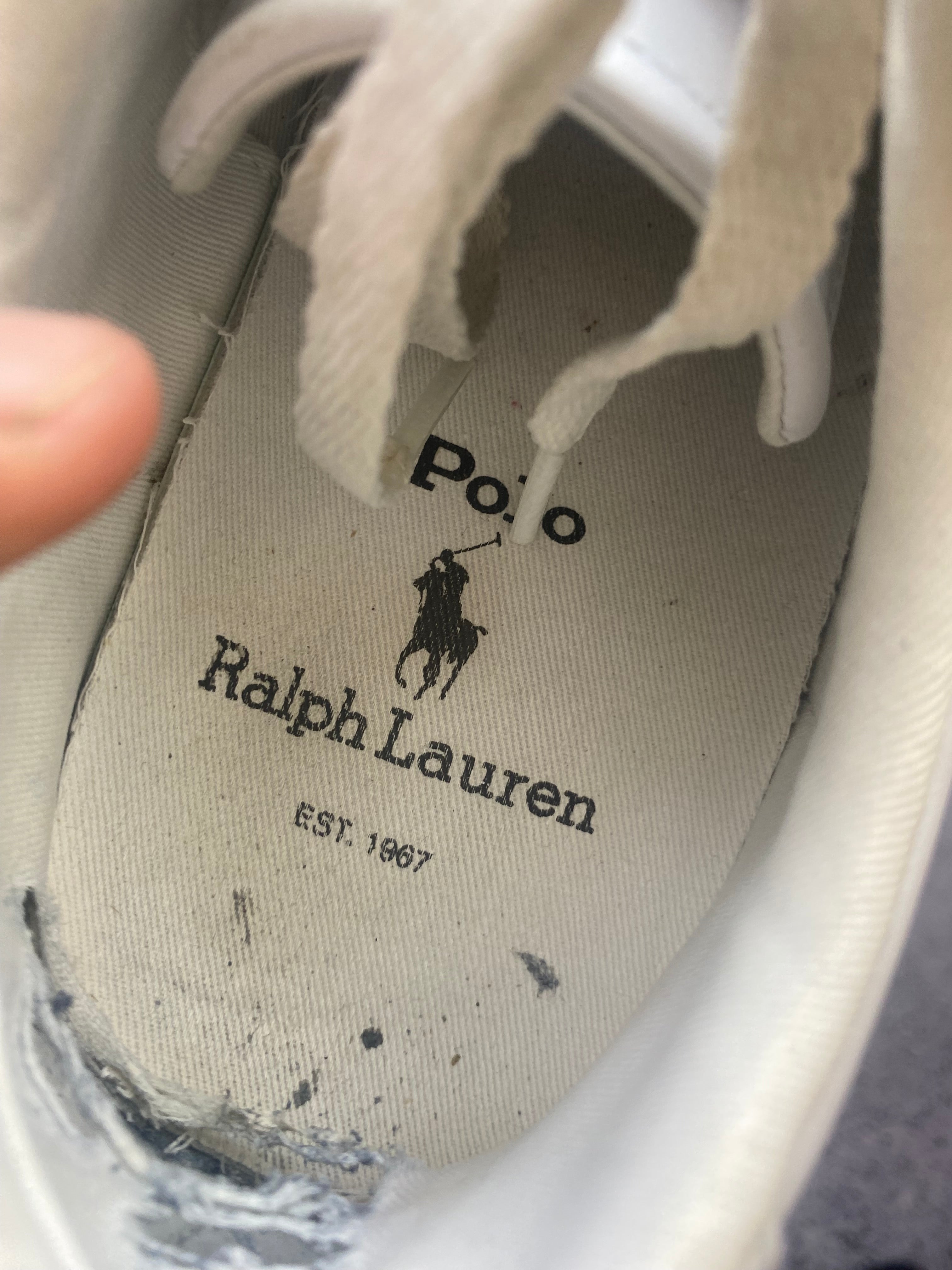 Polo Ralph Lauren Sayer Leather White Premium Leather Sneakers 41