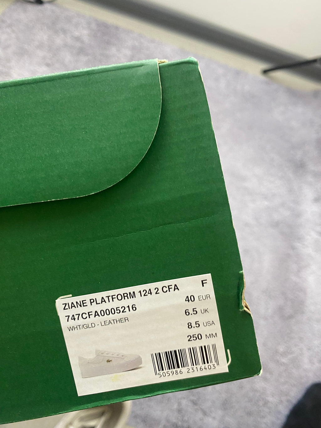 Lacoste white platform sneakers size 40