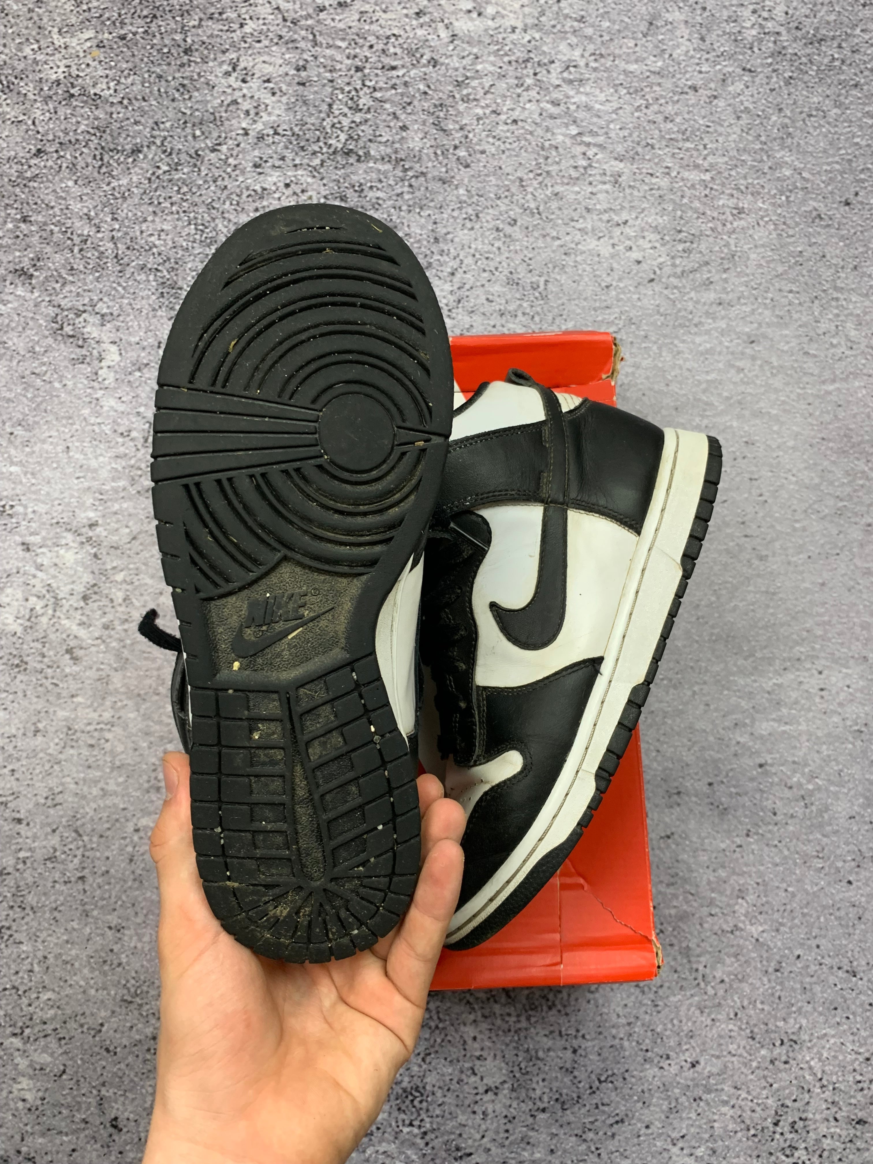 Nike Dunk High White Black Sneakersy Skórzane r. 39 + Box