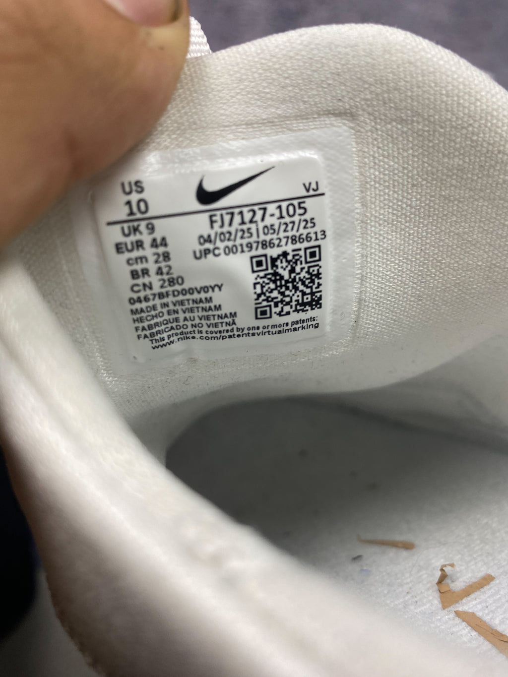 Nike Free RN Flyknit Triple White Running Lifestyle Sneakers 44
