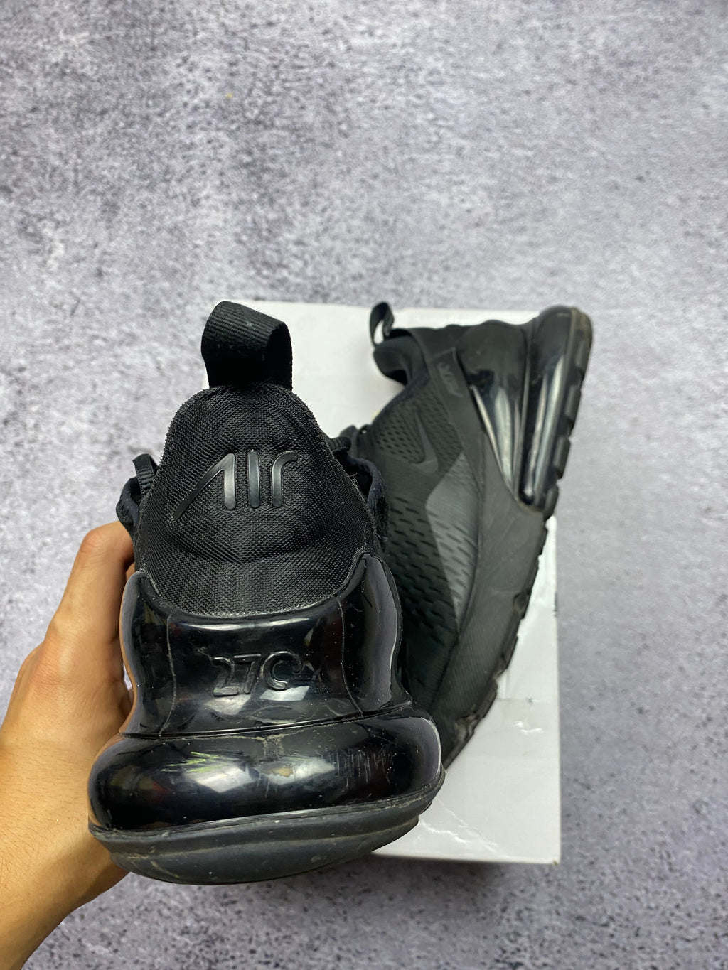 Nike Air Max 270 Triple Black Lifestyle Sneakers 44