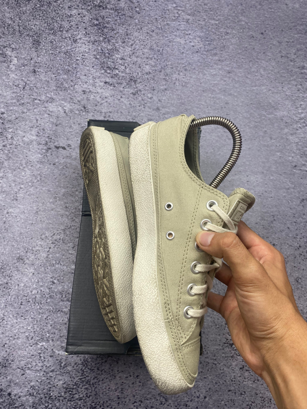 Converse Chuck Taylor All Star Move beige platform sneakers size 40