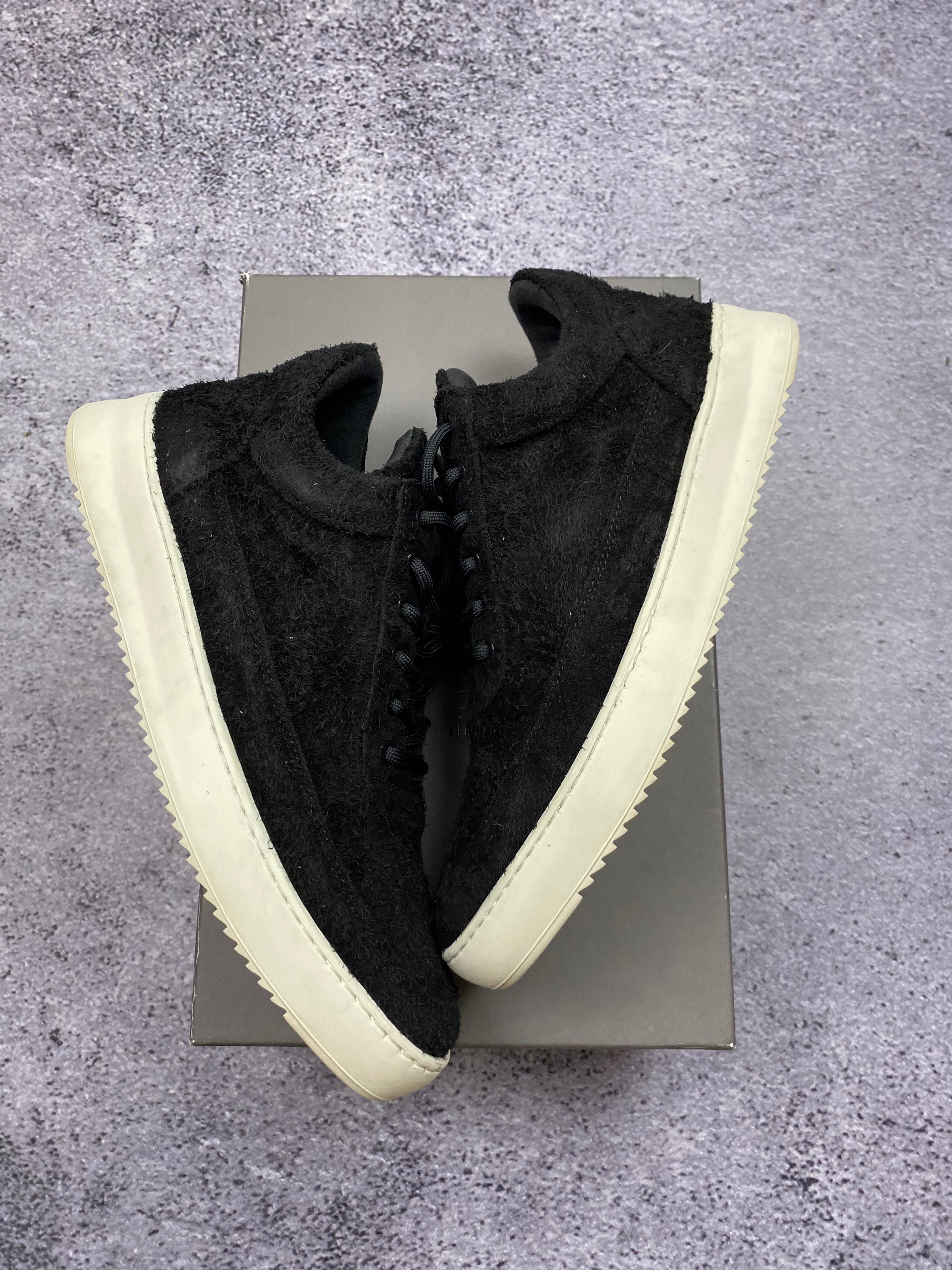 Filling Pieces Low Top Fuzz Black - premium leather sneakers size 42