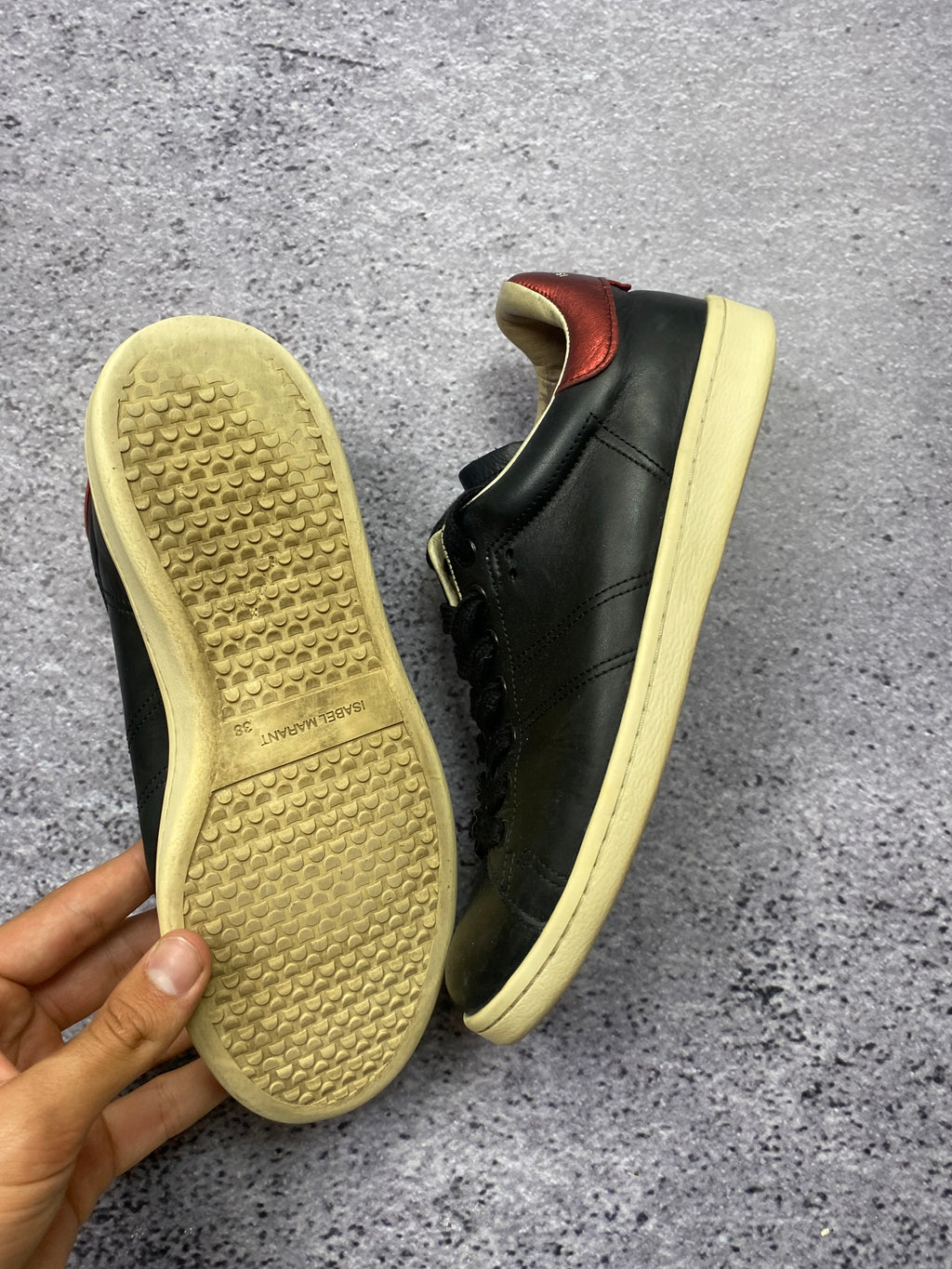 Isabel Marant – skórzane sneakersy low-top r. 38
