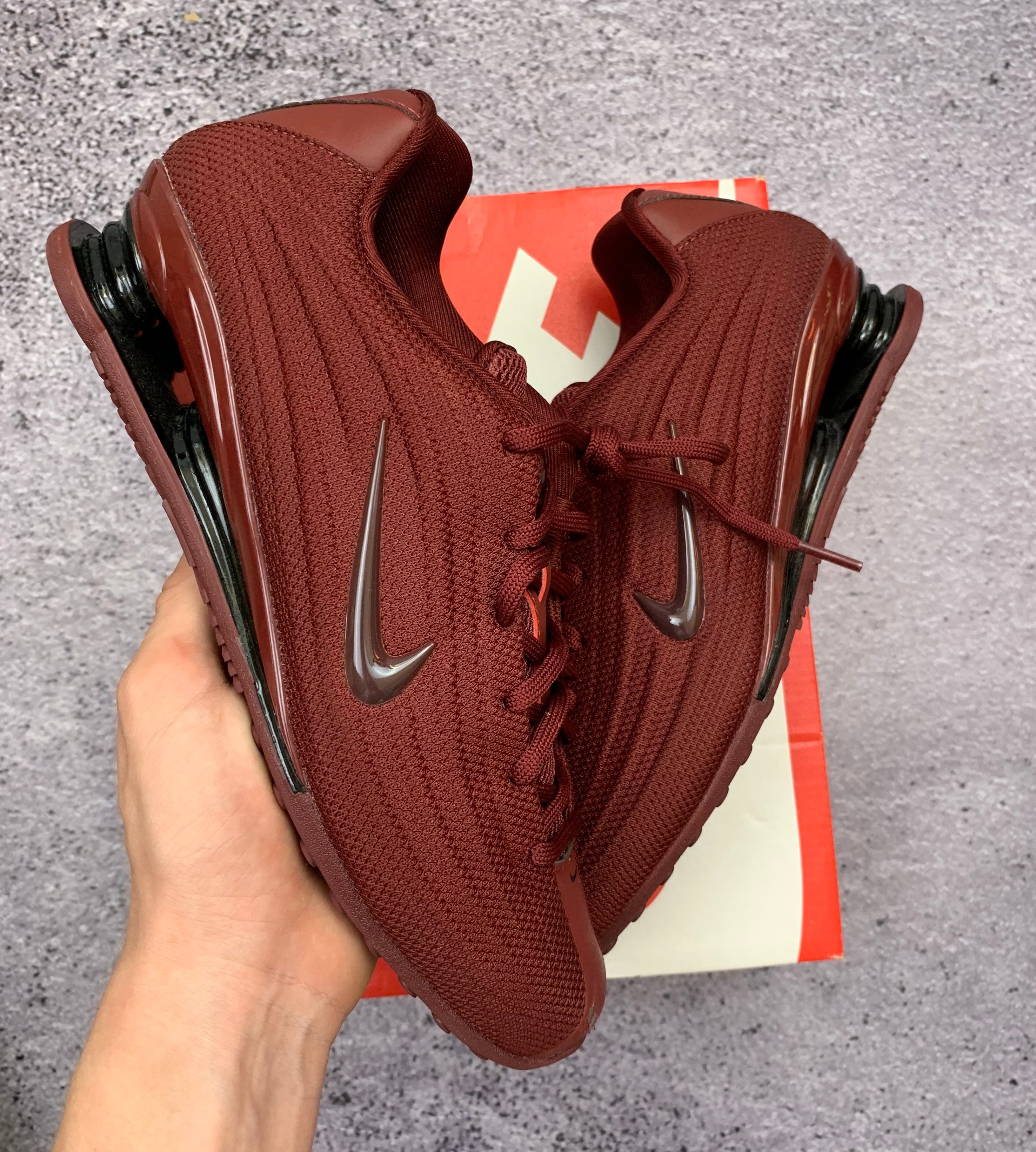 Nike Shox Z – sneakersy damskie r. 38 bordowe + box