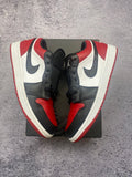 Air Jordan 1 Low Black Gym Red White "Bred Toe" Sneakers 43