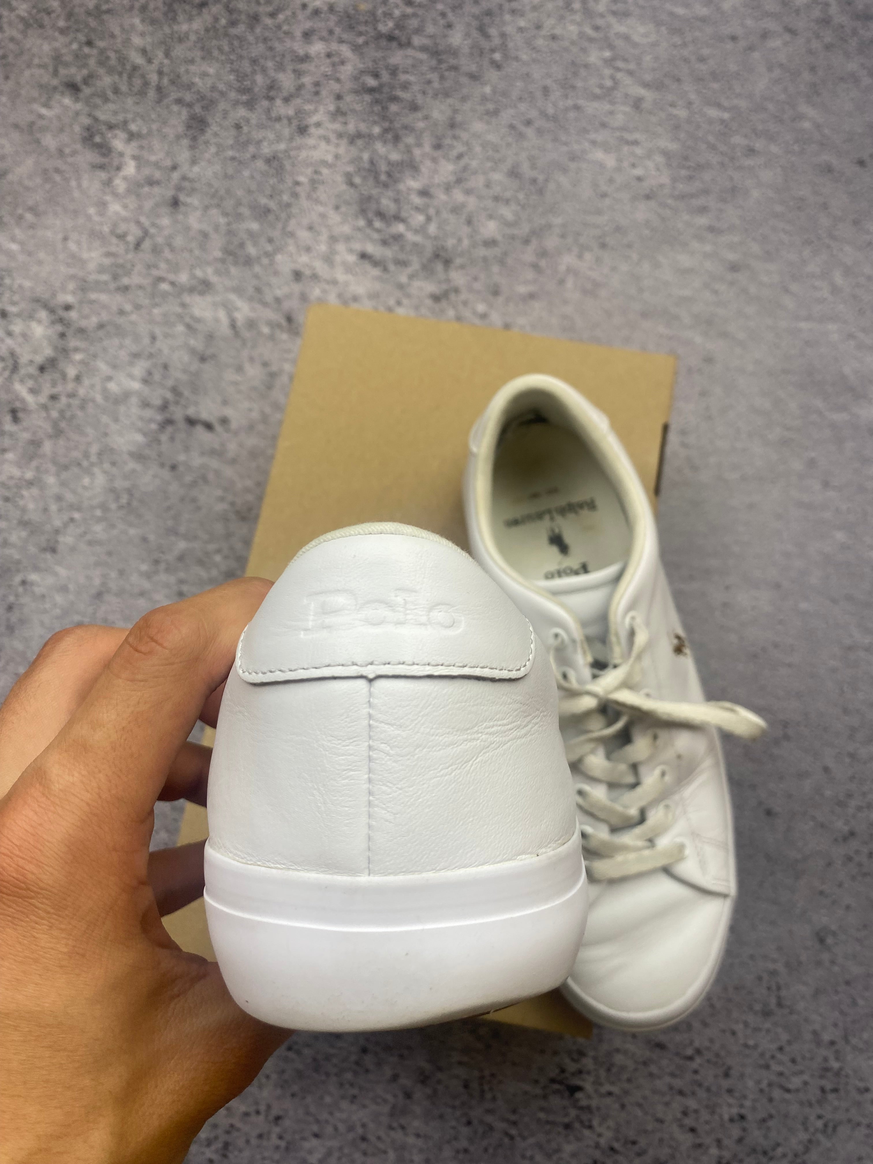 Polo Ralph Lauren Sayer Leather White Premium Leather Sneakers 41
