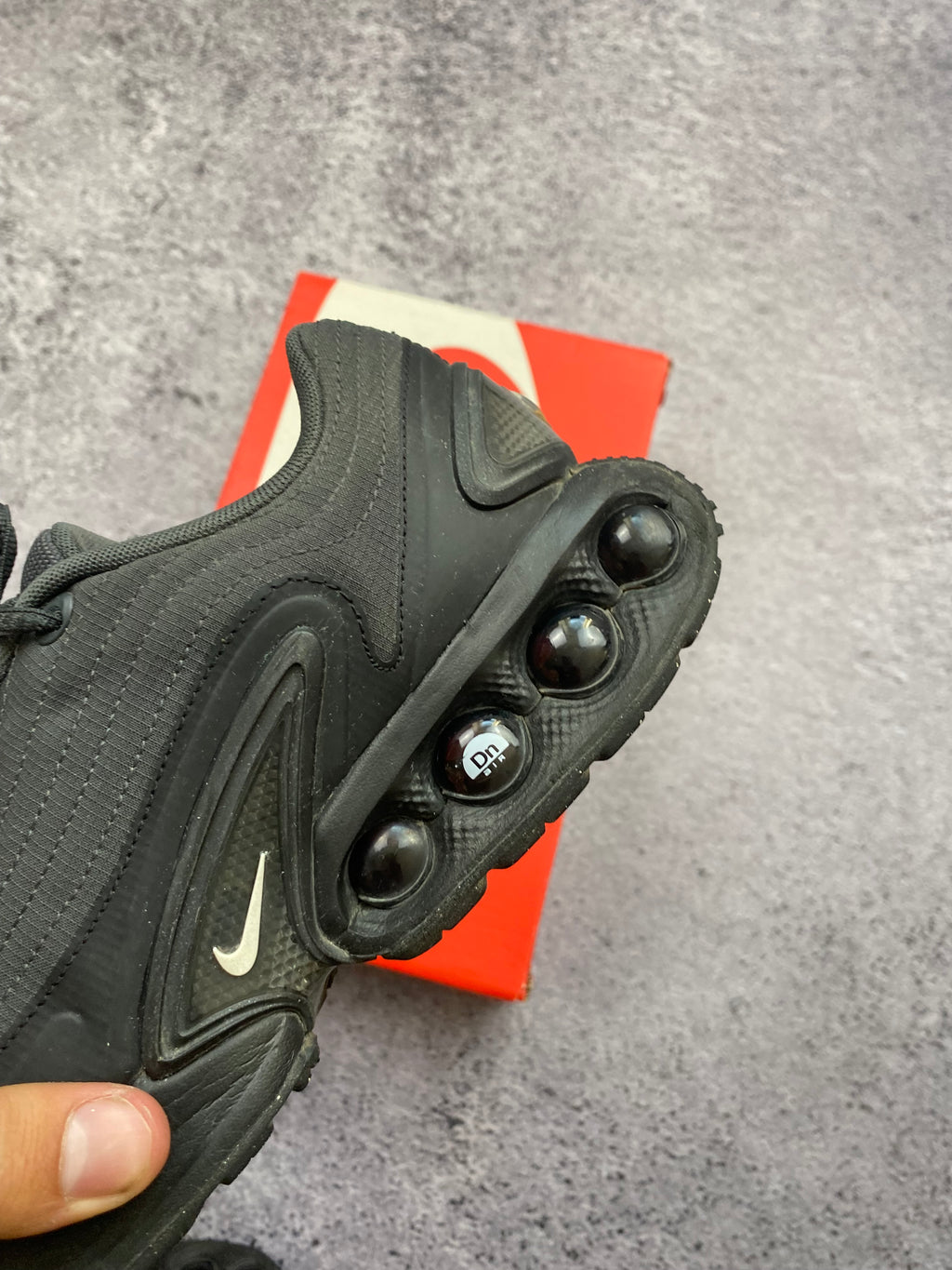 Nike Air Max Dn black sports sneakers size 40.5