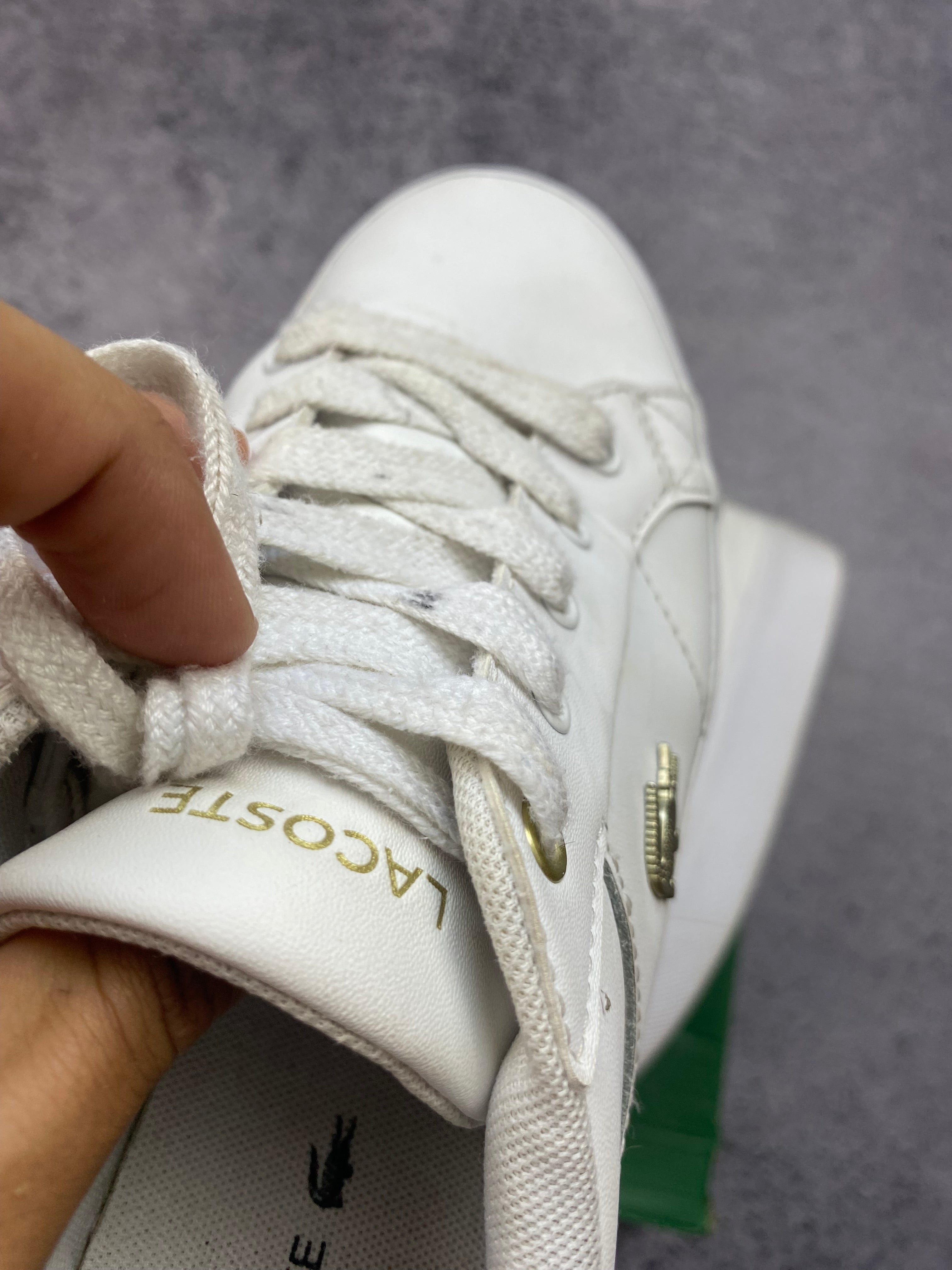 Lacoste white platform sneakers size 40