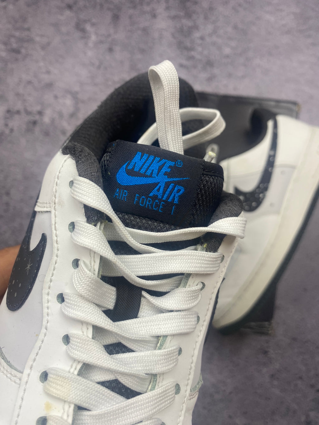 Nike Air Force 1 Low White Navy Stars Custom Sneakers Limited Edition US 9