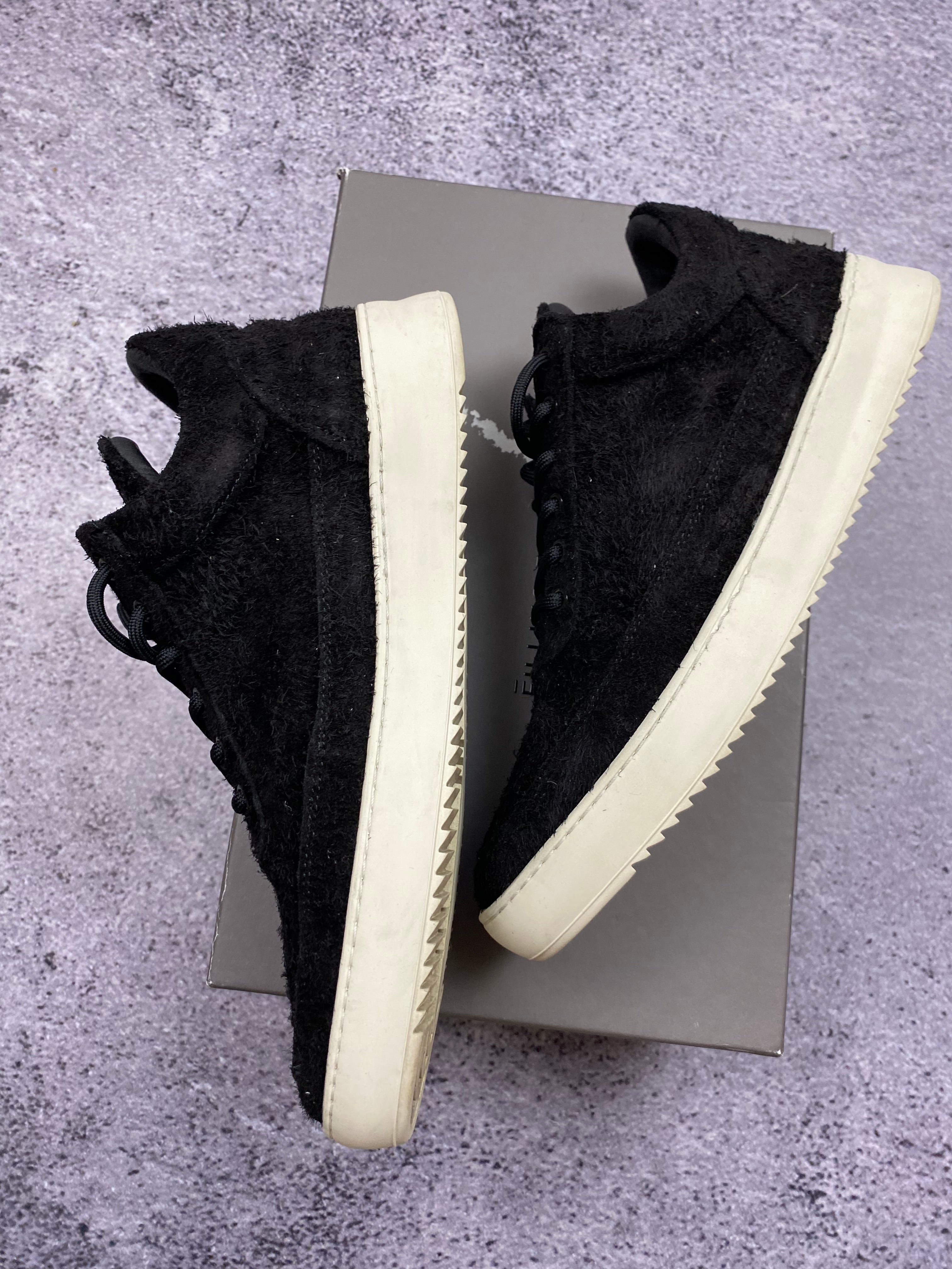 Filling Pieces Low Top Fuzz Black - premium leather sneakers size 42