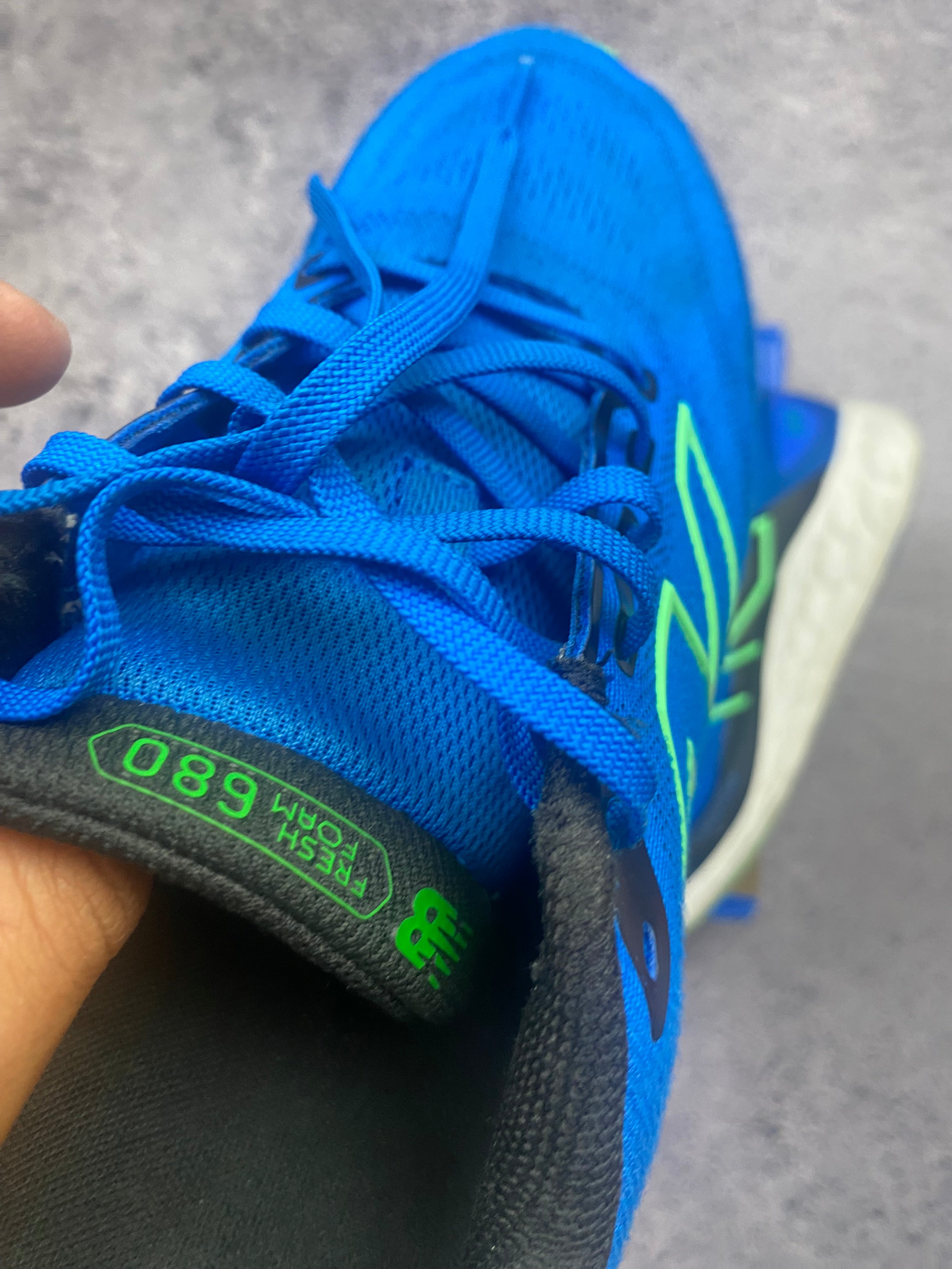 New Balance Fresh Foam 680 v8 Blue Green Running Shoes Sneakers Sport 42