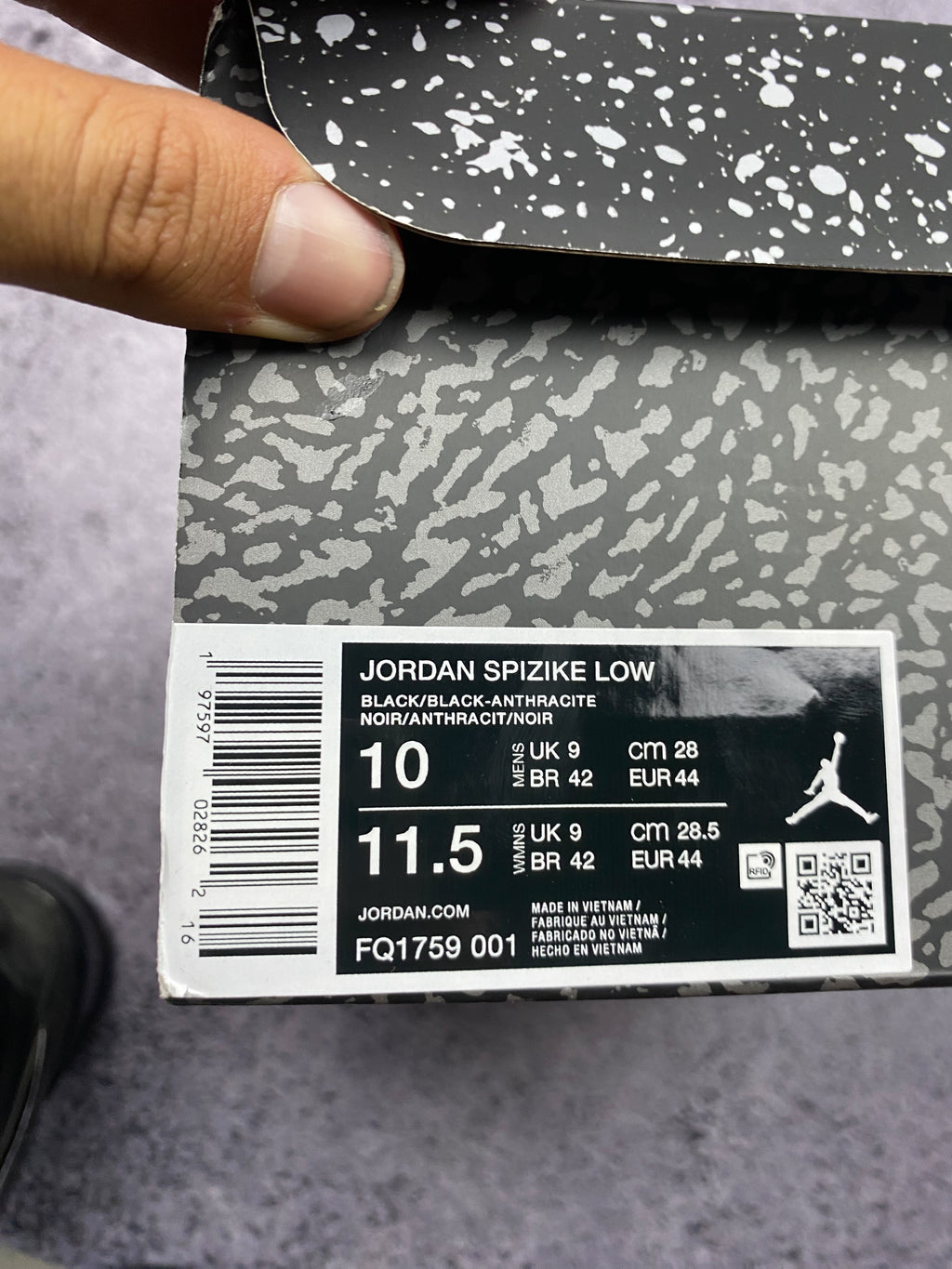 Jordan Spizike Low Triple Black Sneakers Lifestyle 44