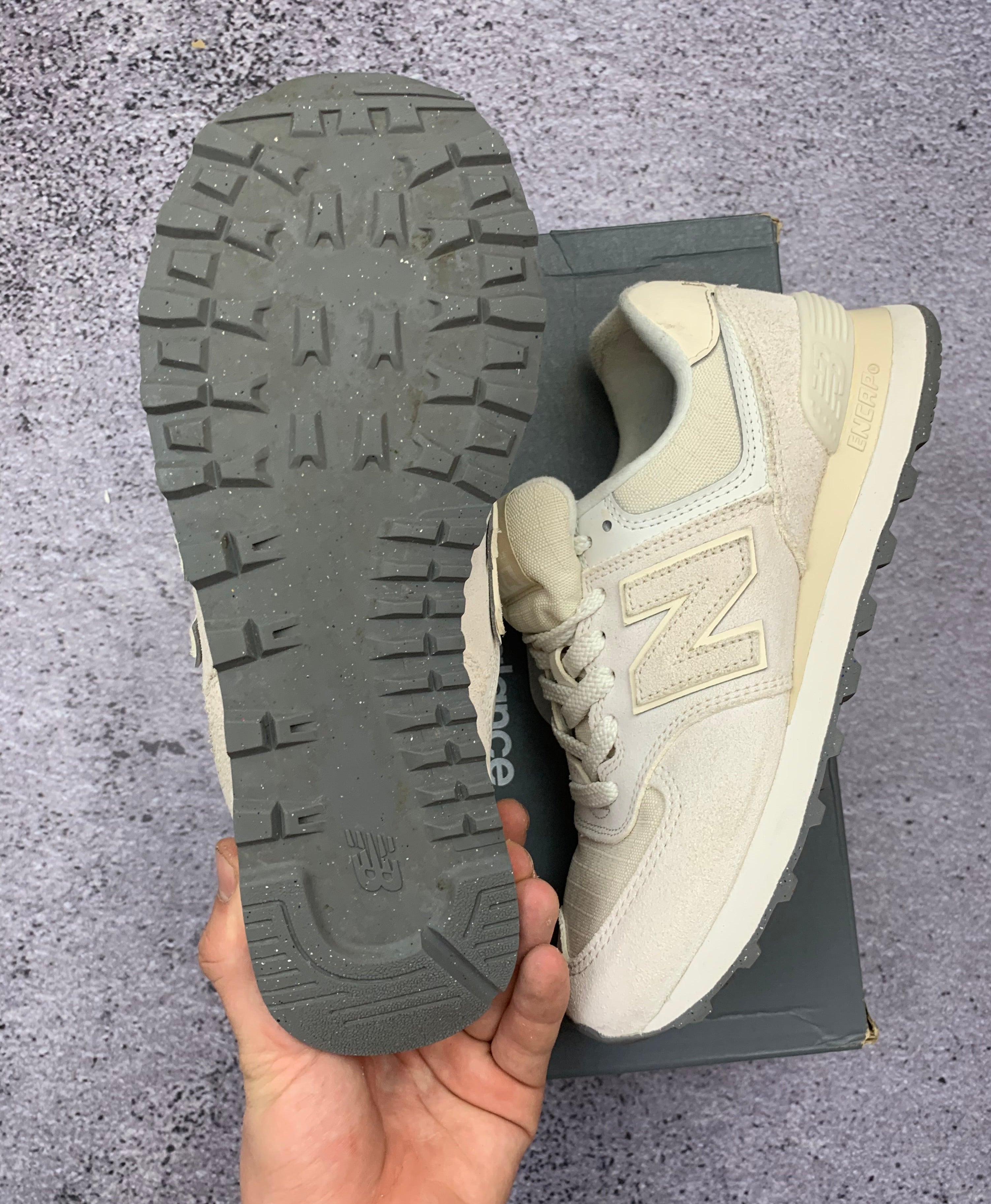 New Balance WL574RBL 574 Sneakersy Damskie Beżowe Cream r. 38 stan idealny + box