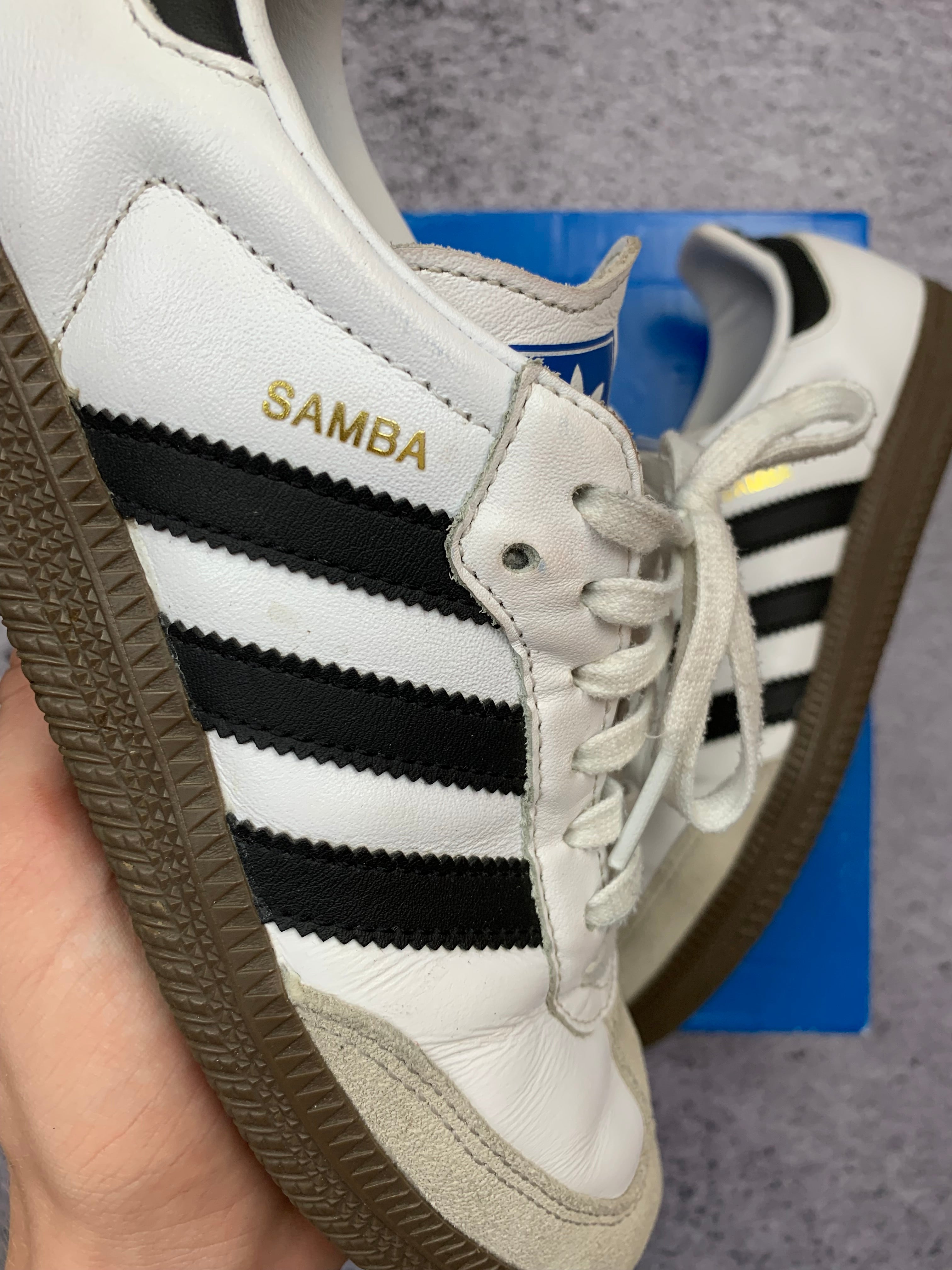 Adidas Samba OG r. 38 biało-czarne skórzane