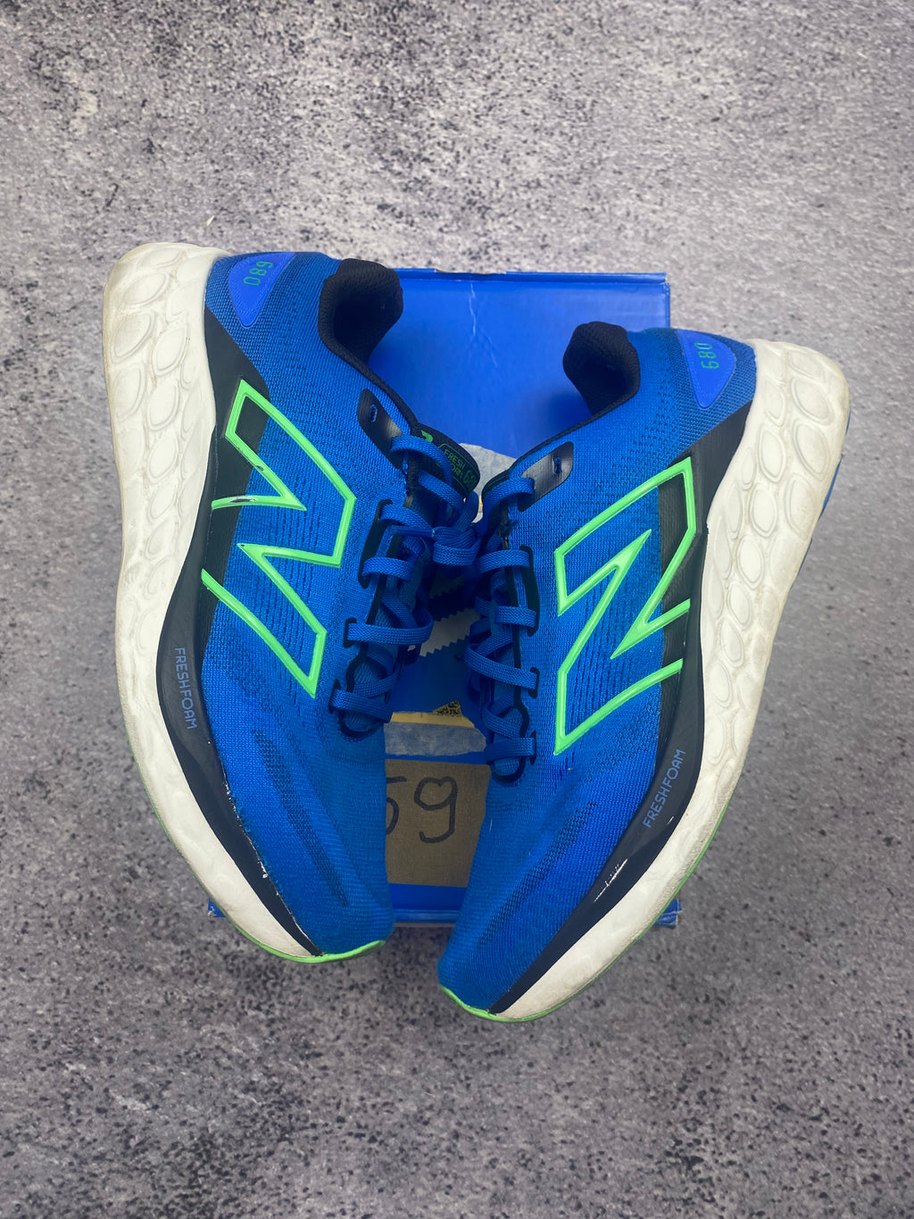 New Balance Fresh Foam 680 v8 Blue Green Running Shoes Sneakers Sport 42
