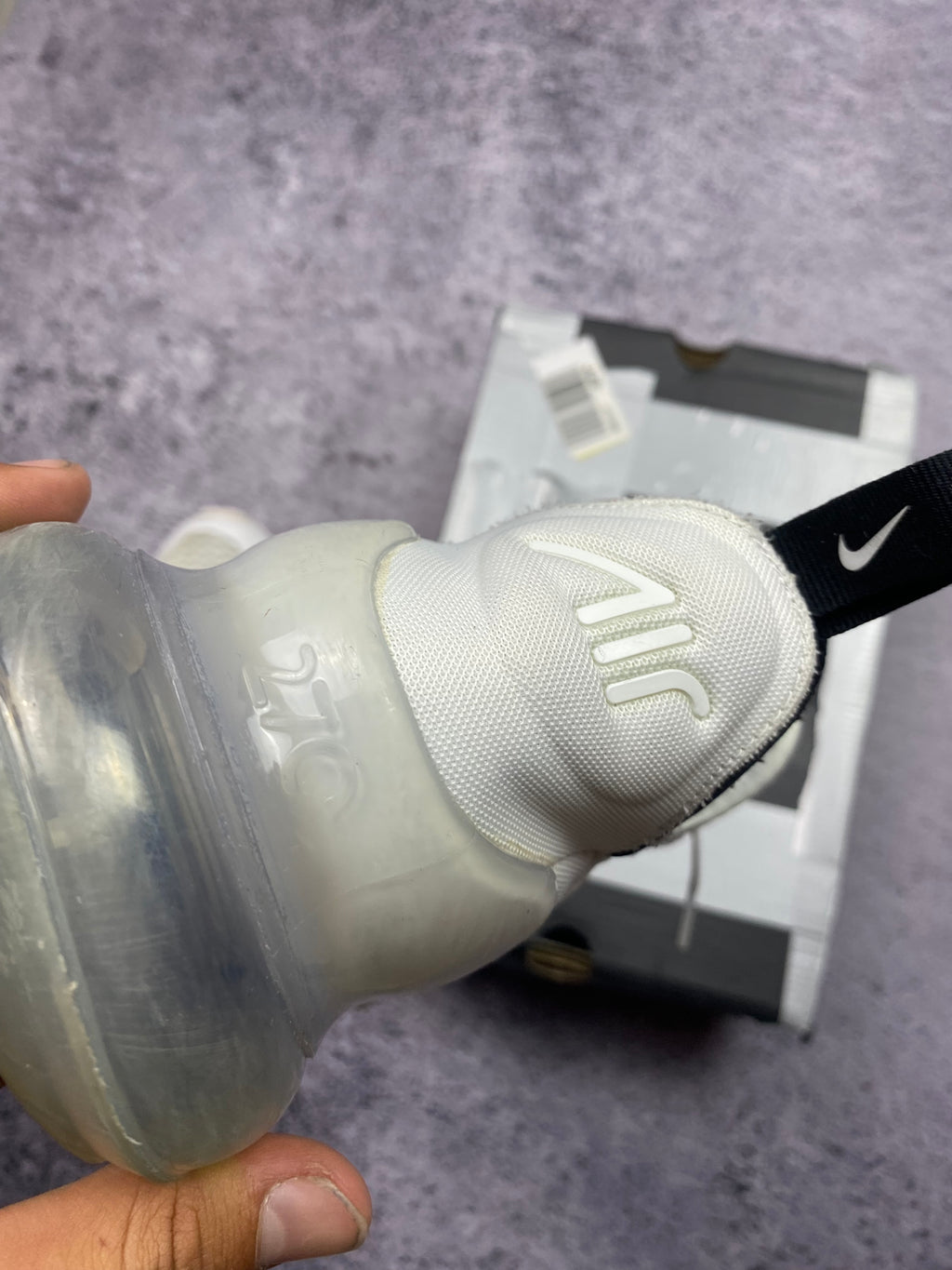Nike Air Max 270 White Black Lifestyle Running Sneakers 44
