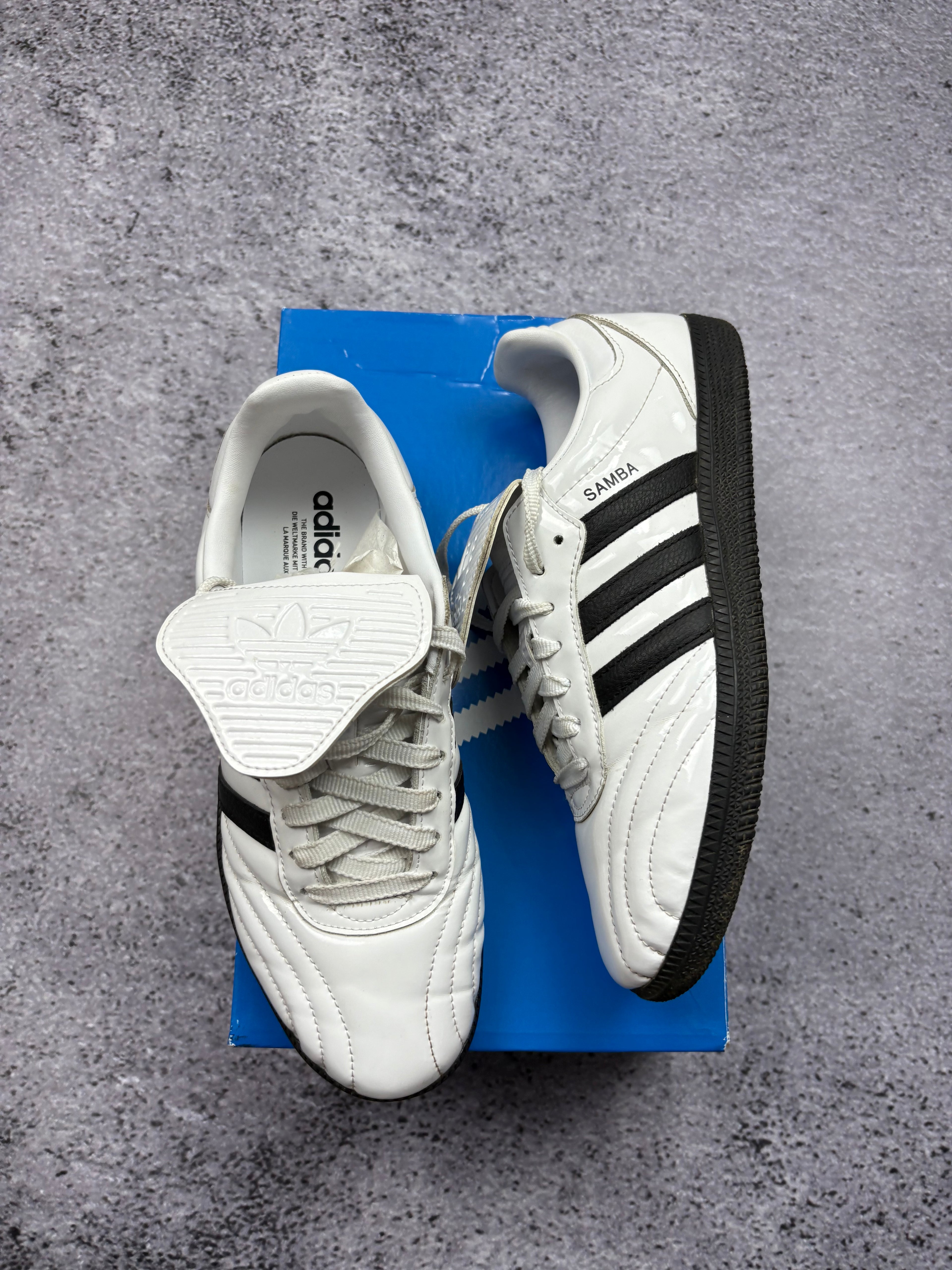 Adidas Samba Classic White Black Leather Indoor Football Sneakers Retro New 40