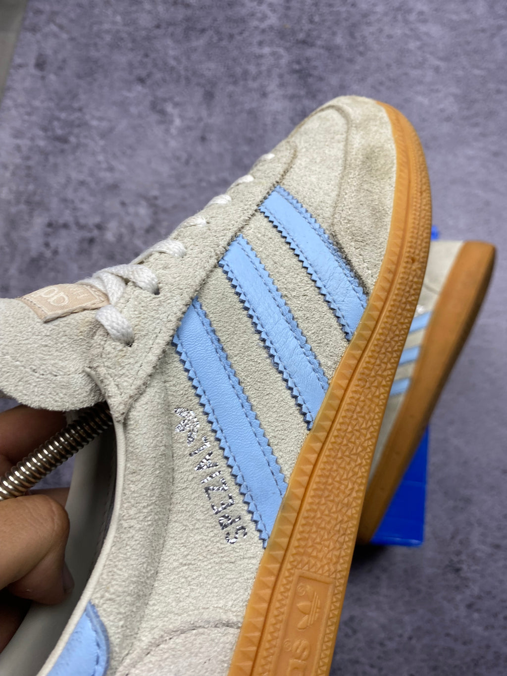 Adidas Samba OG Suede Cream Blue Gum Sneakers 44