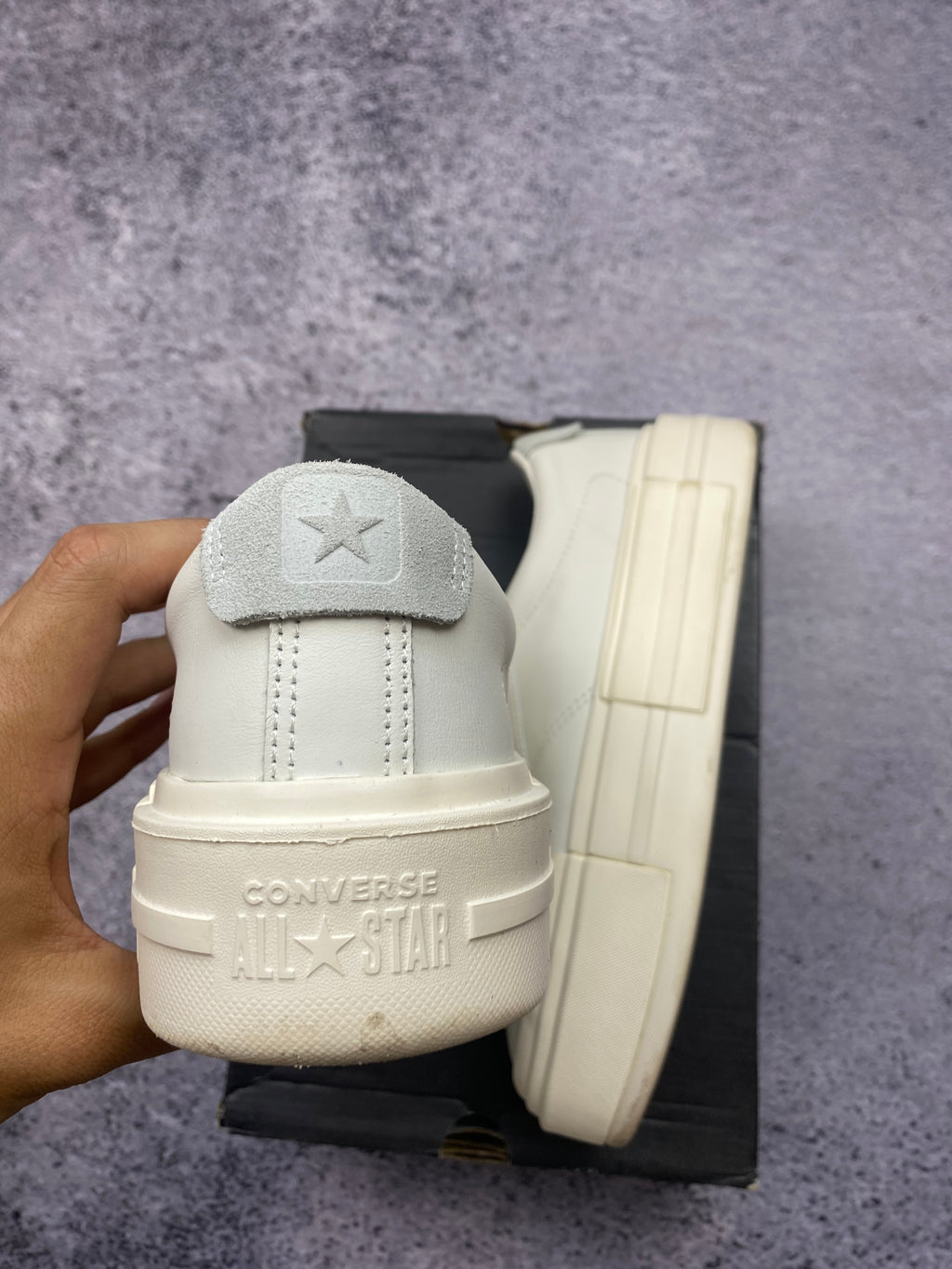 Converse white platform sneakers size 41