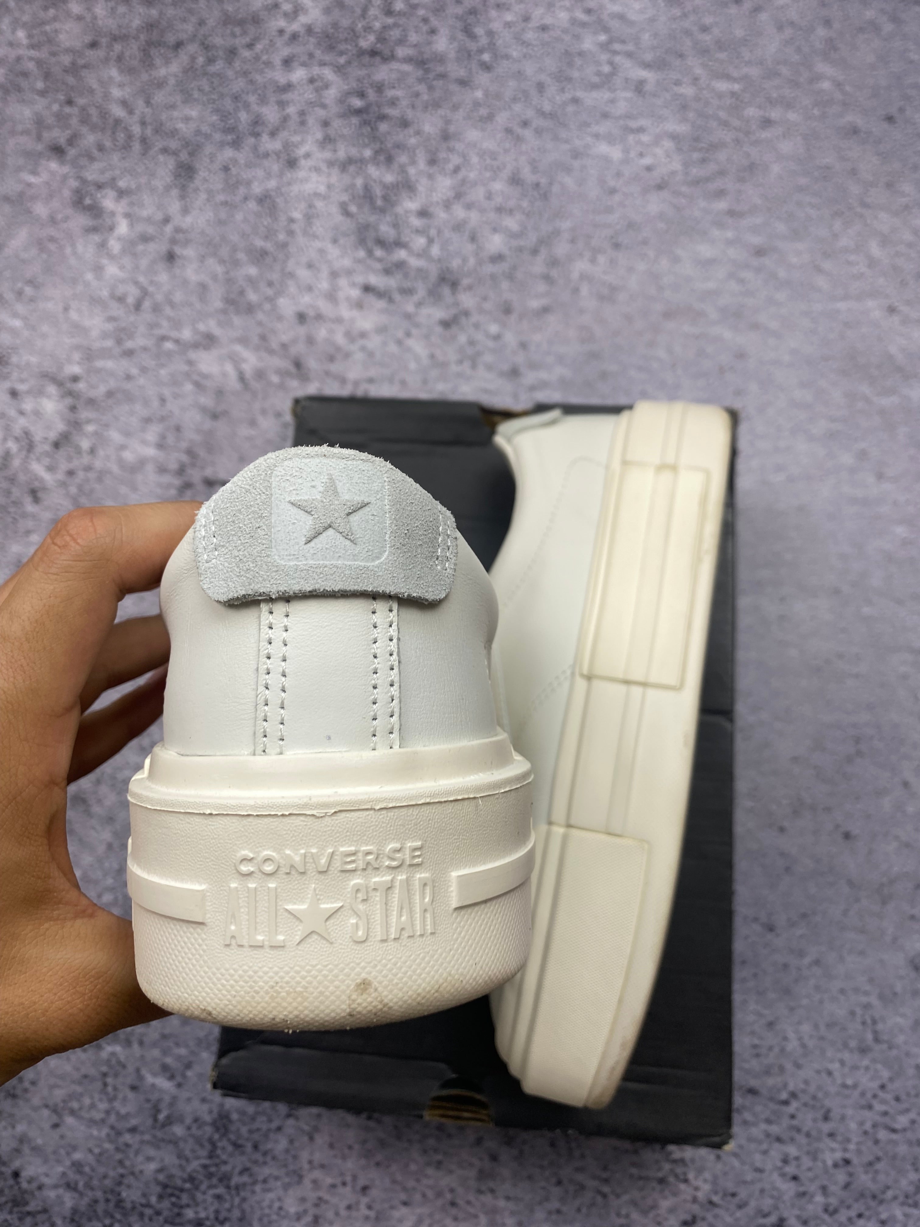 Converse white platform sneakers size 41