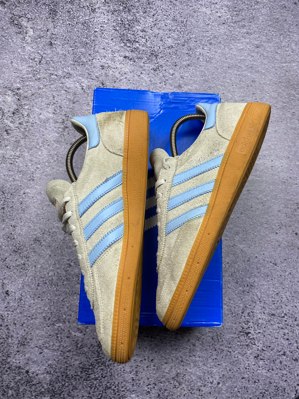Adidas Samba OG Suede Cream Blue Gum Sneakers 44