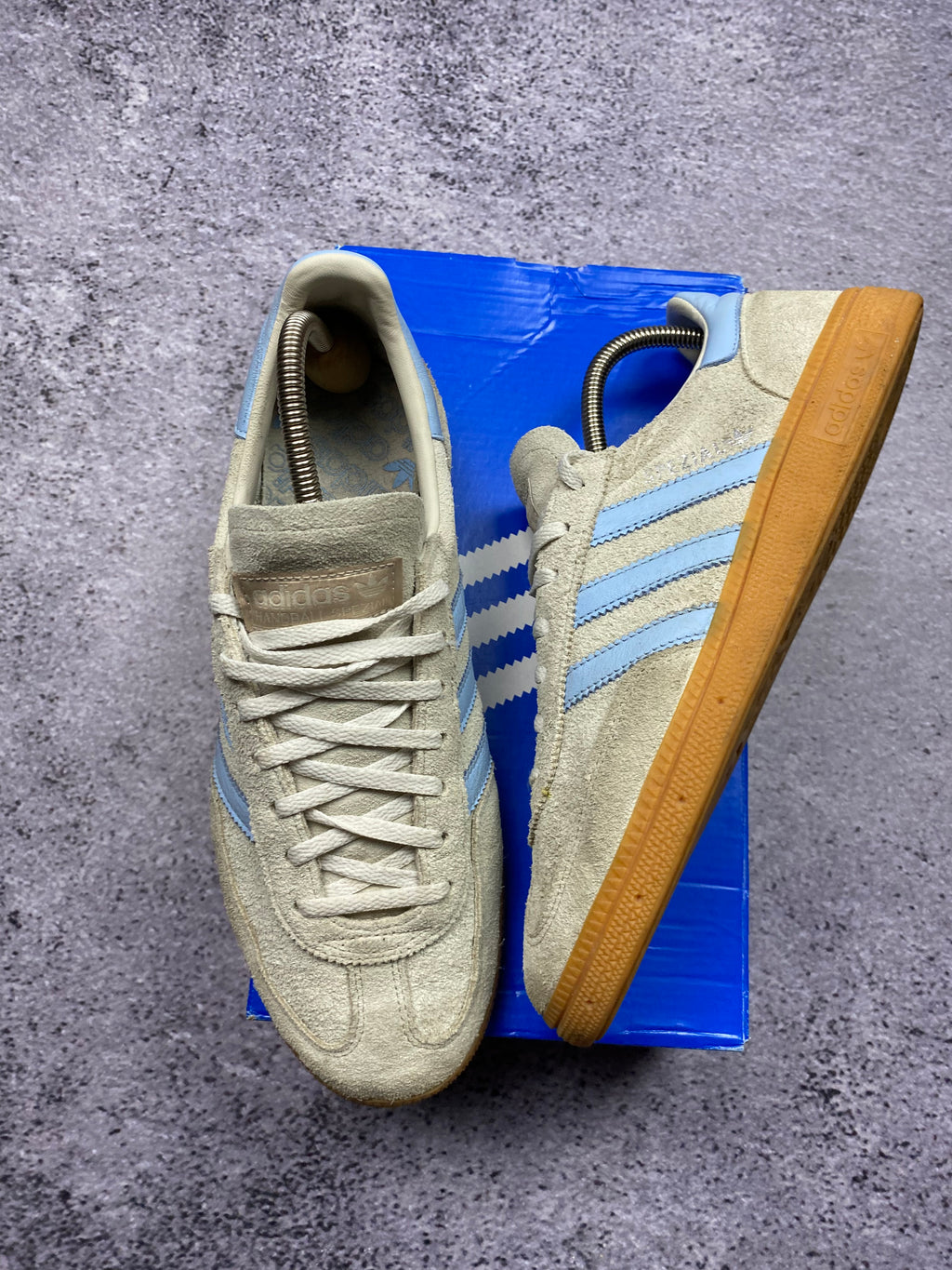 Adidas Samba OG Suede Cream Blue Gum Sneakers 44