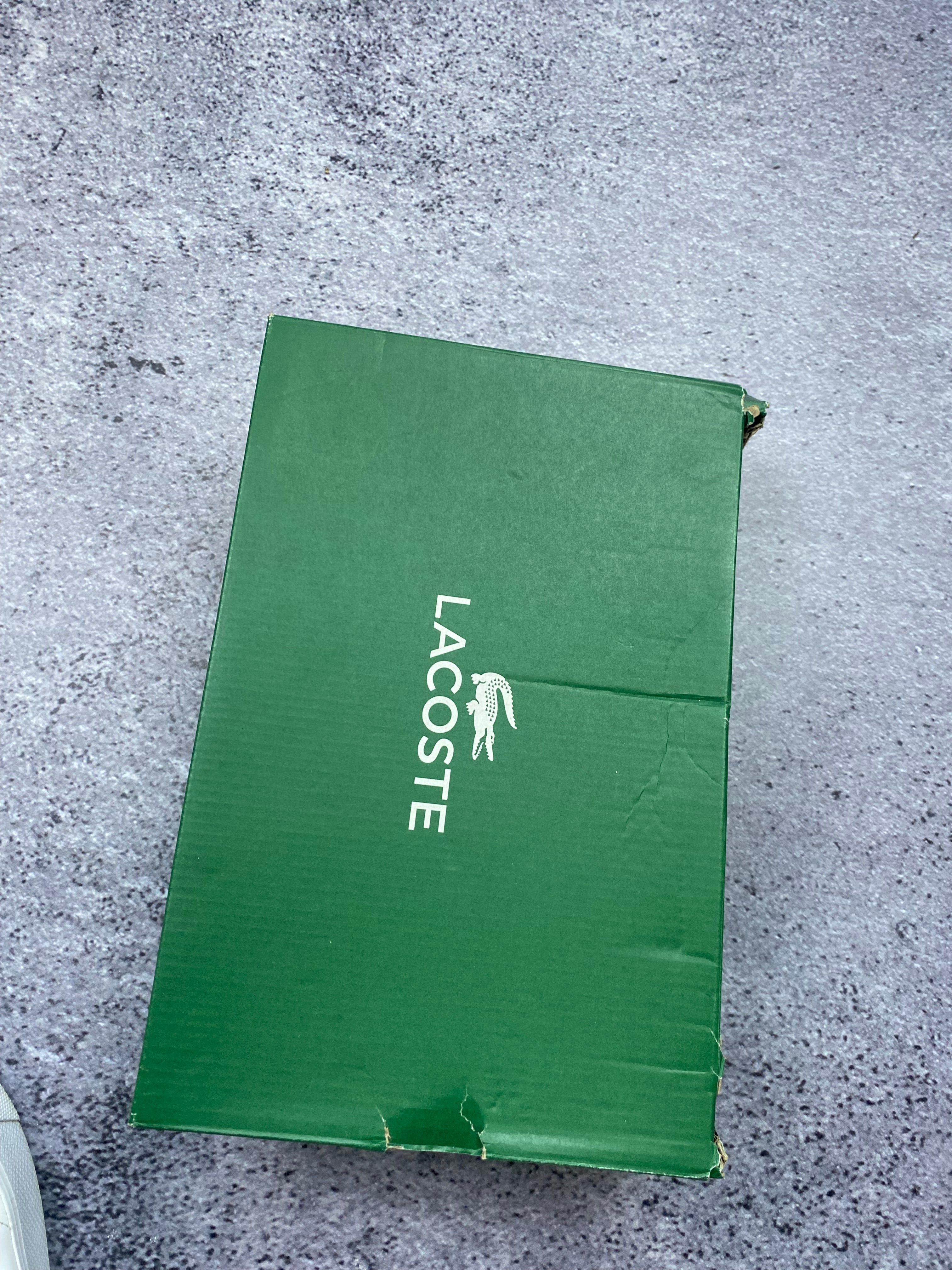Lacoste white platform sneakers size 40