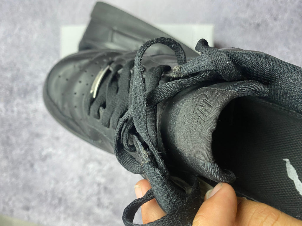 Nike Air Force 1 Low Triple Black Leather Sneakers Casual Streetwear 44