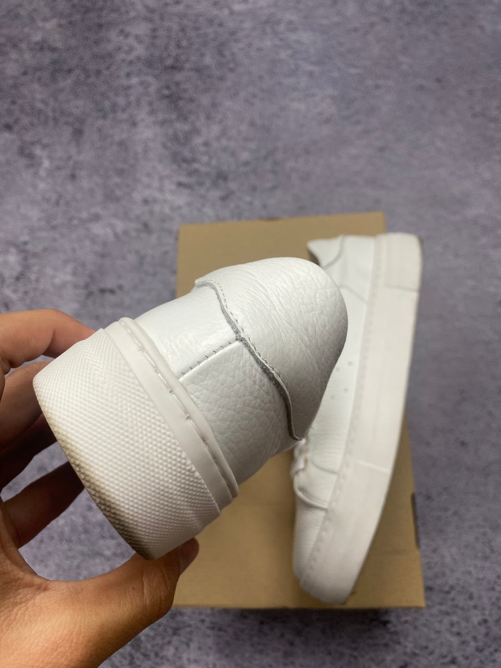 NEXT White Leather Platform Sneakers Minimalist Casual Trainers Premium UK 6.5