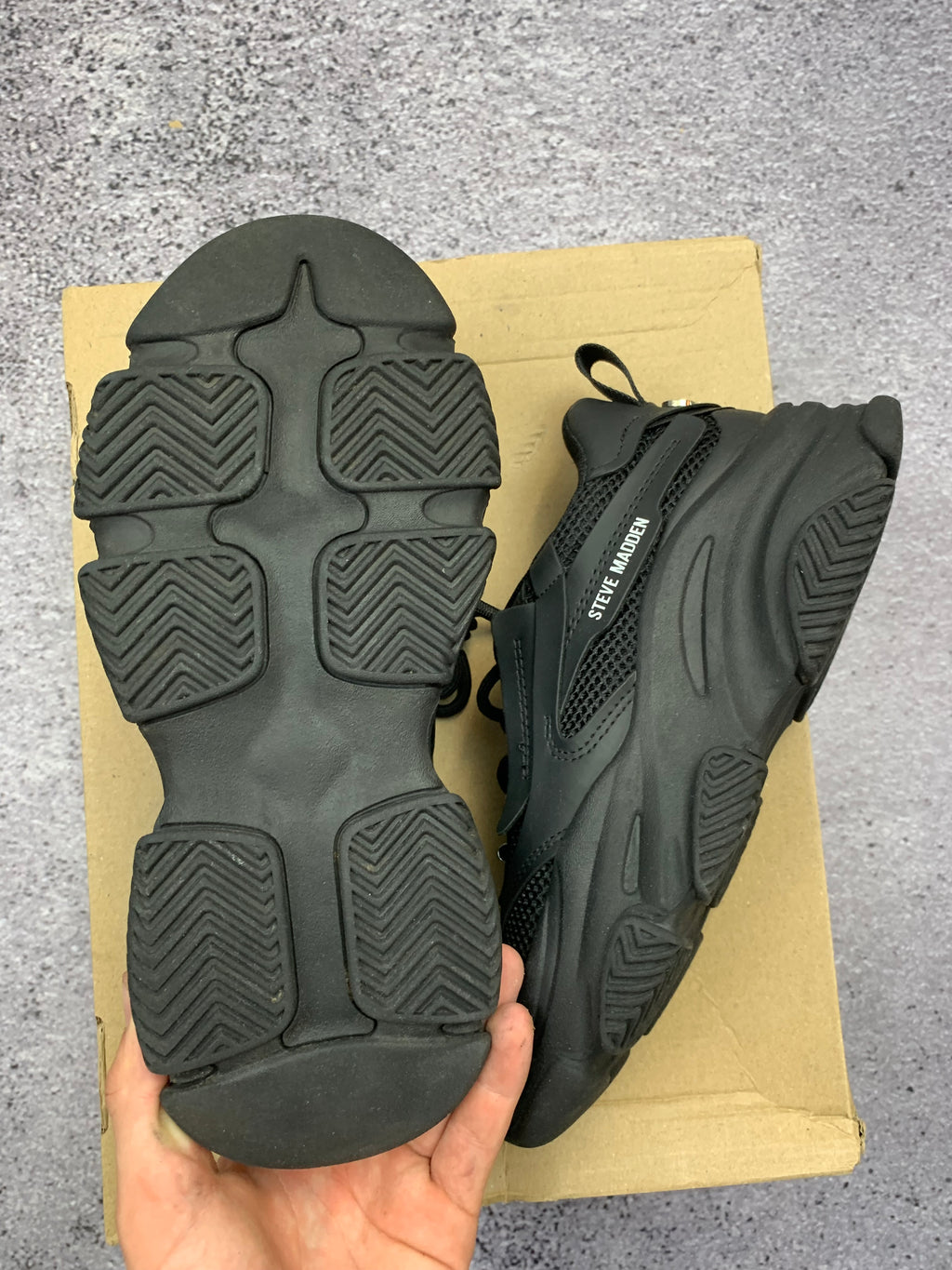 Steve Madden r. 37 czarne sneakersy chunky stan idealny