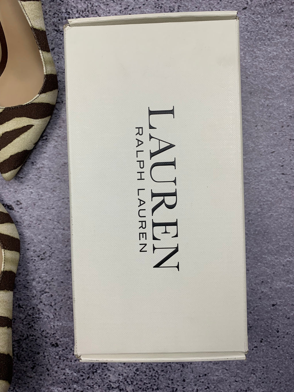 Ralph Lauren szpilki zebra r. 36,5 skórzane czółenka
