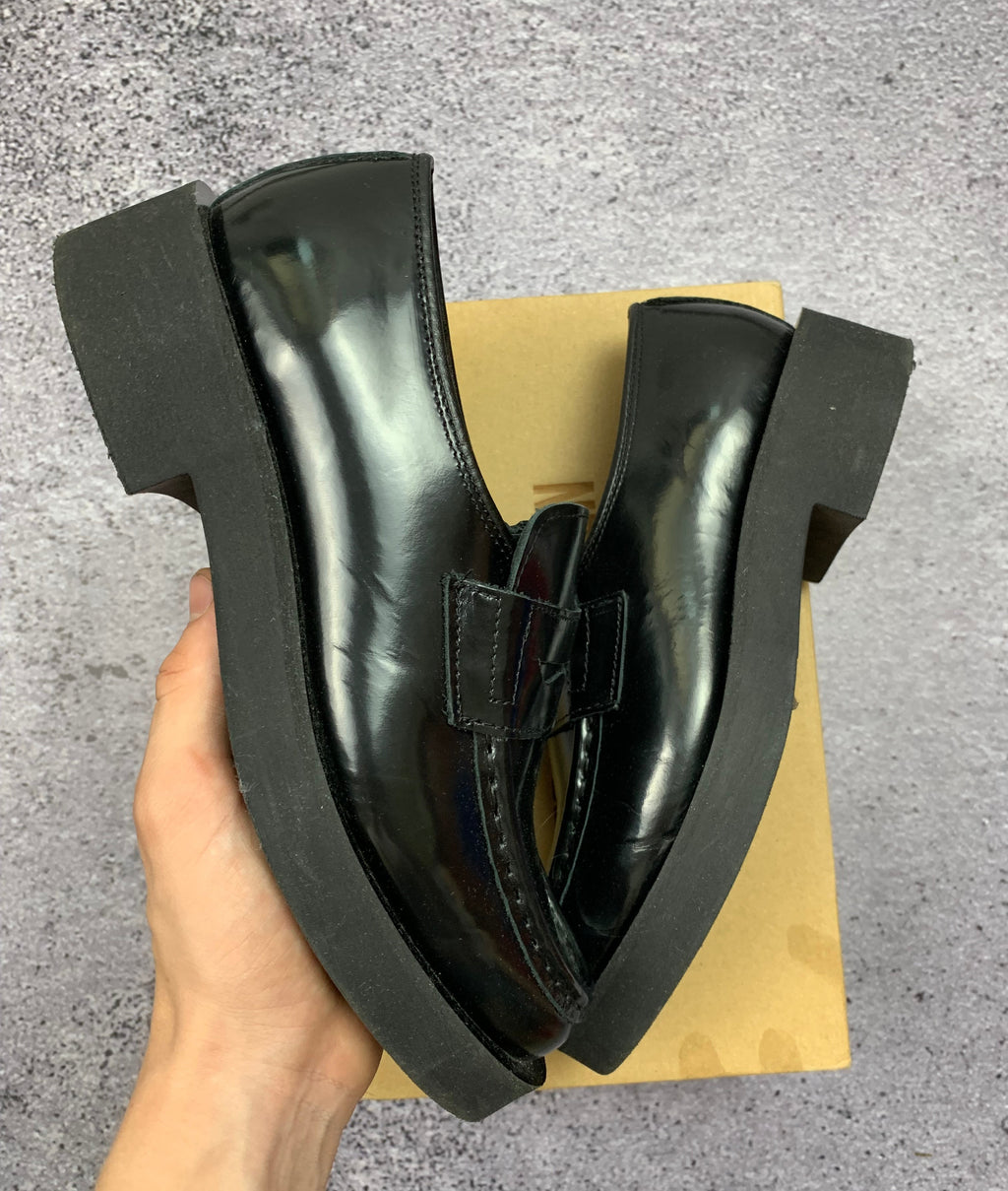 Steve Madden Czarne Lakierowane Loafersy Mary Jane Skórzane r. 38 Stan Idealny + Box
