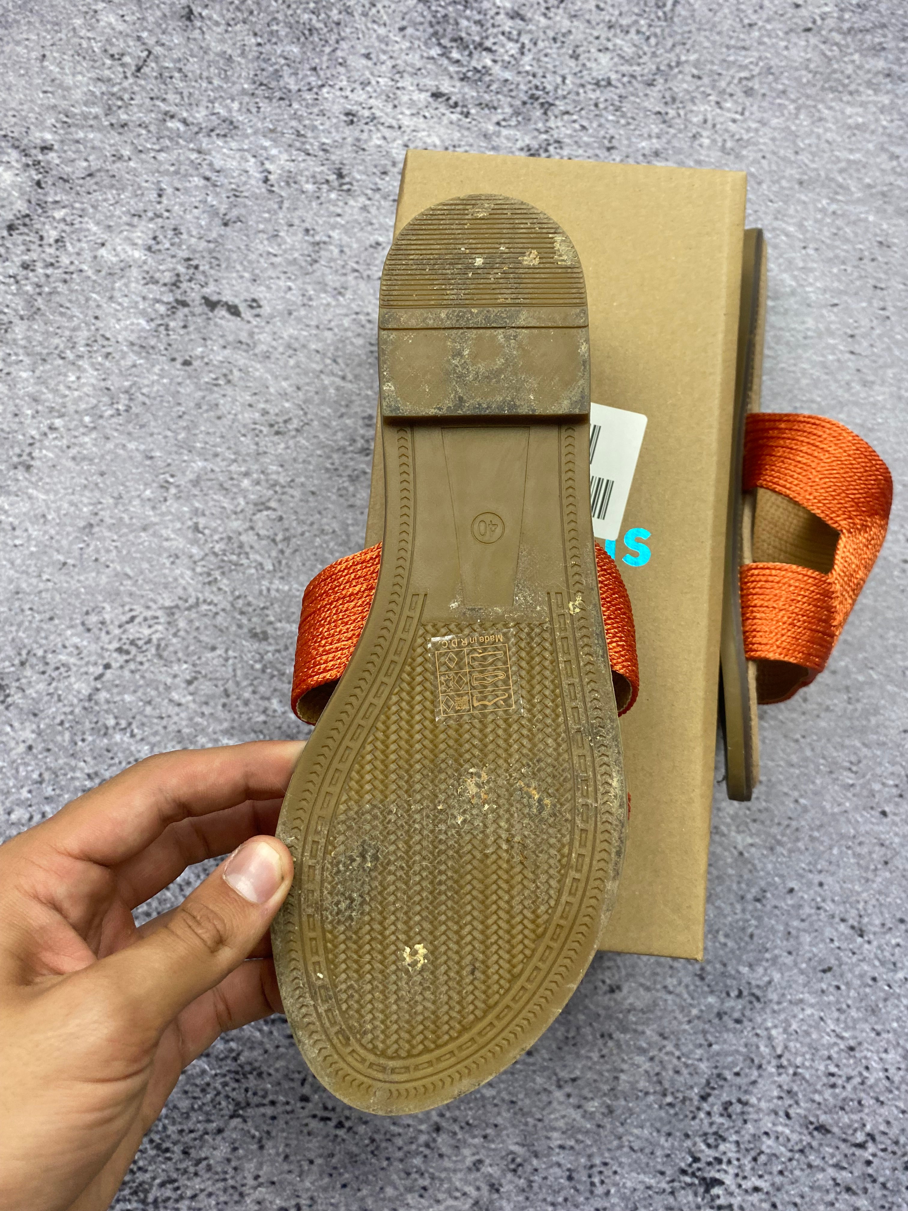Cassis orange women's slides size 40