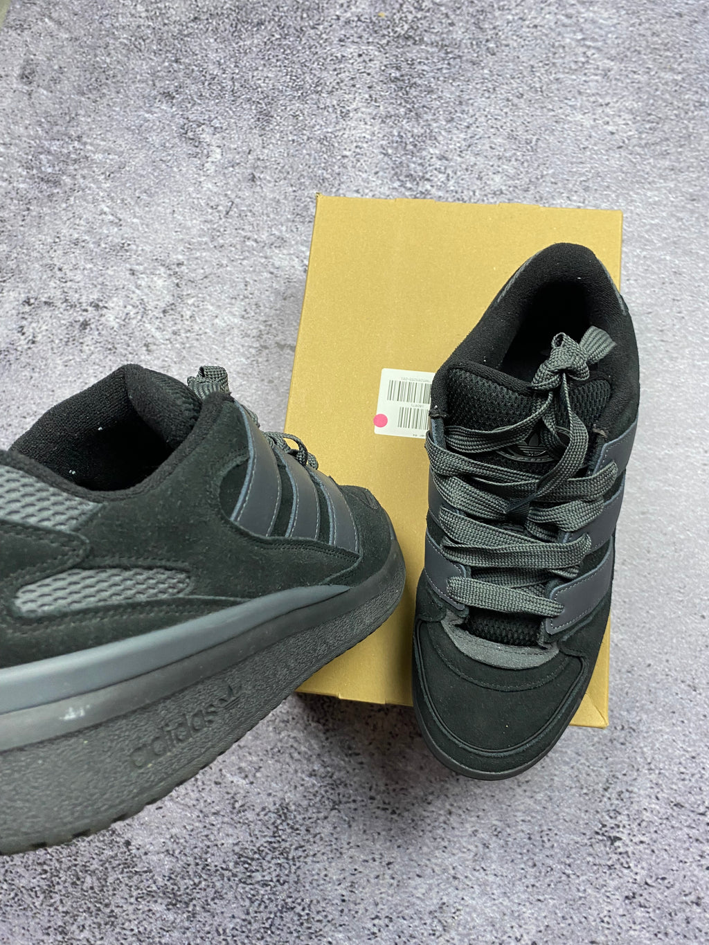 Adidas Breaknet 2.0 Black Monochrome Suede Sneakers 44