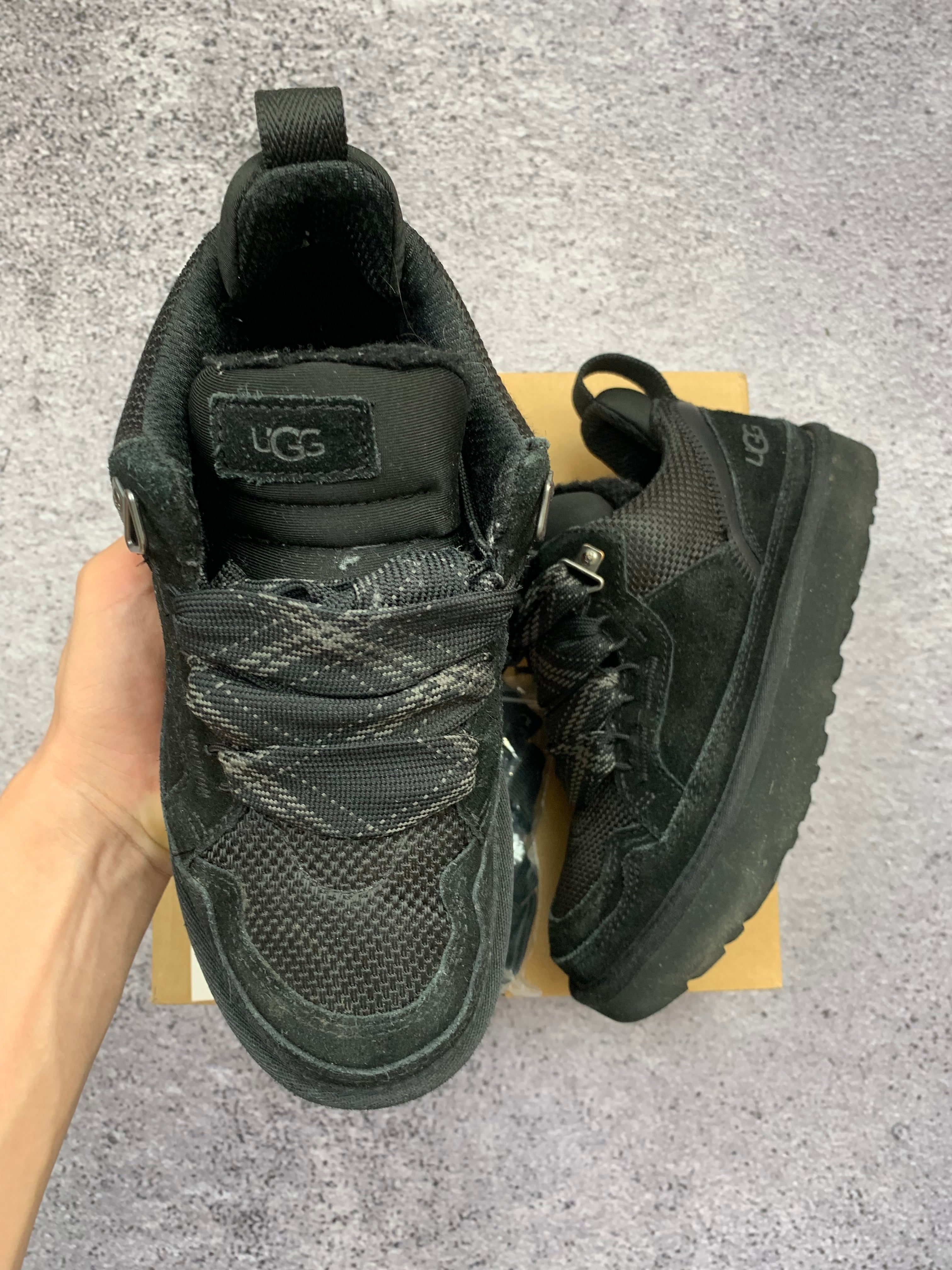 UGG Lowmel Czarne Sneakersy Chunky r. 38 Stan Bardzo Dobry + Box