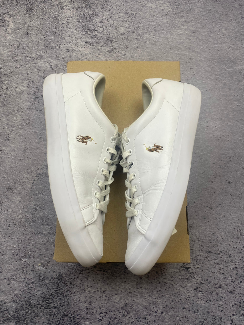 Polo Ralph Lauren Sayer Leather White Premium Leather Sneakers 41