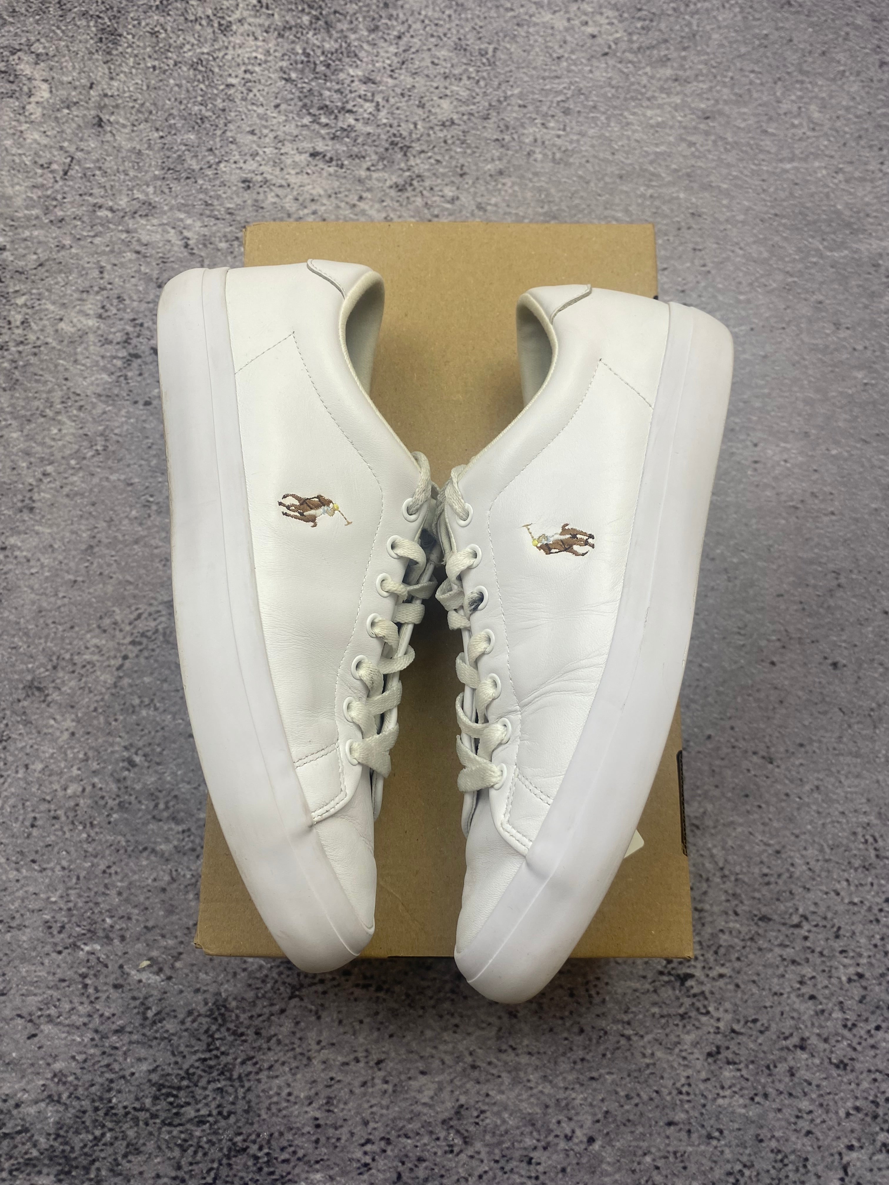 Polo Ralph Lauren Sayer Leather White Premium Leather Sneakers 41