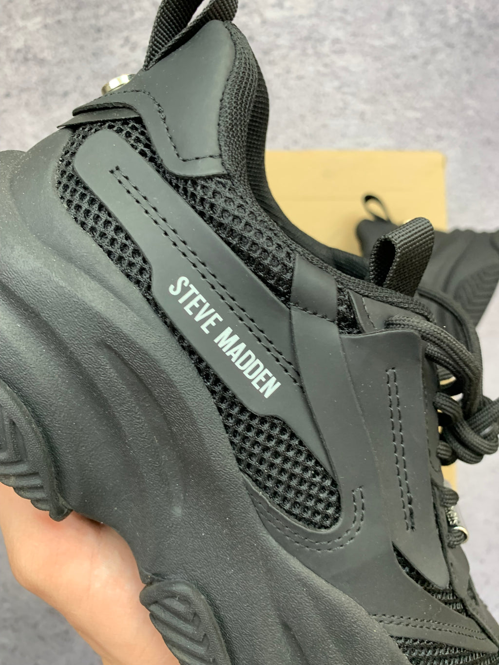 Steve Madden r. 37 czarne sneakersy chunky stan idealny