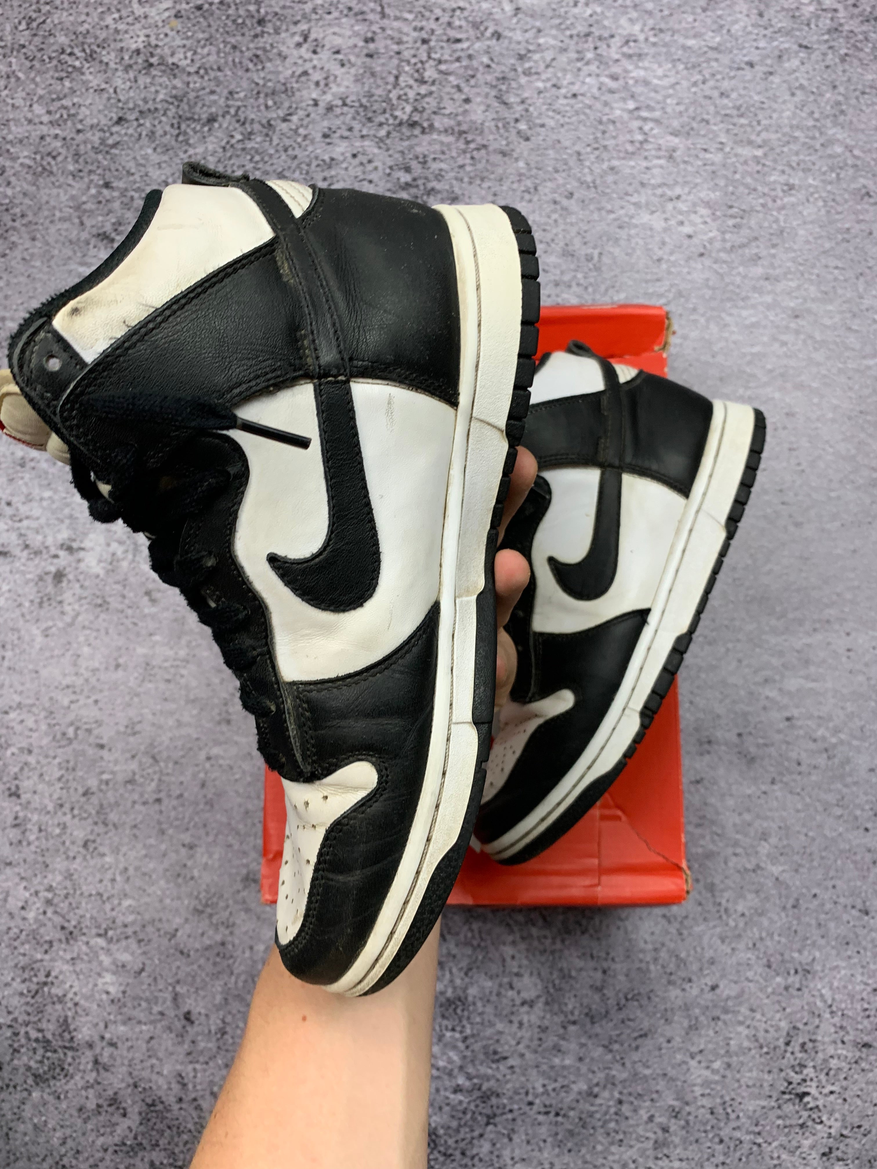 Nike Dunk High White Black Sneakersy Skórzane r. 39 + Box