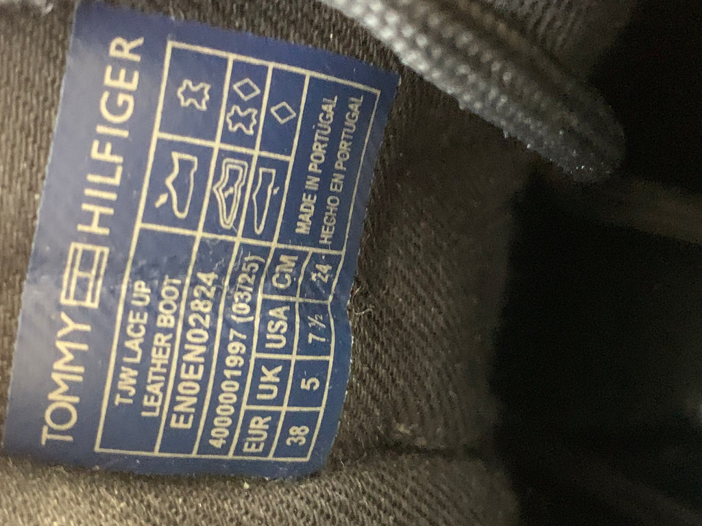 Tommy Jeans Czarne Skórzane Workery r. 38 Stan Idealny + Box