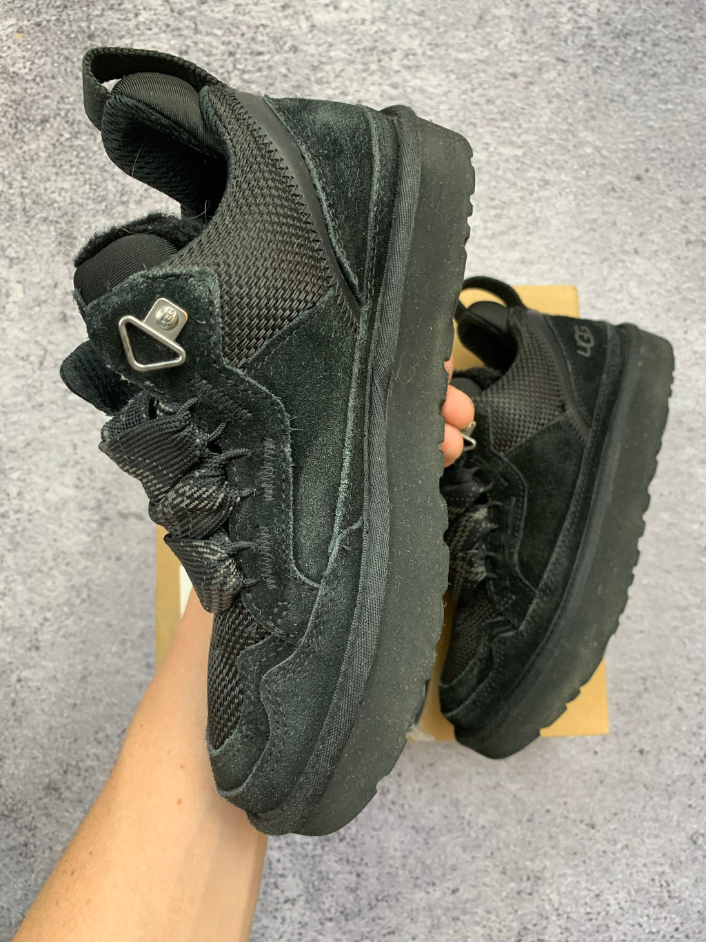 UGG Lowmel Czarne Sneakersy Chunky r. 38 Stan Bardzo Dobry + Box