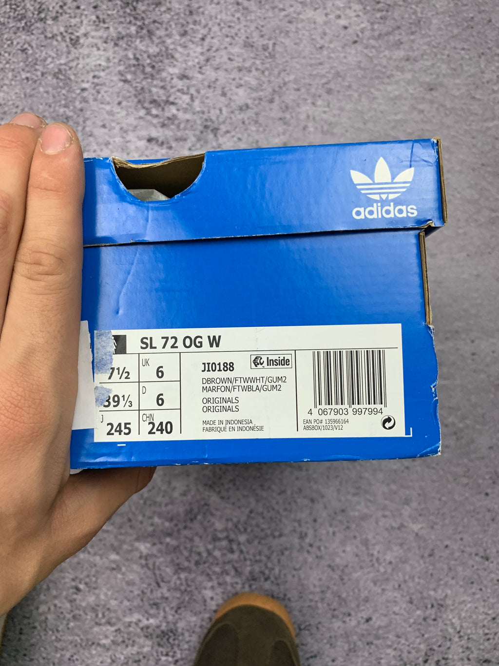Adidas SL 72 OG W Brązowe Zamszowe Sneakersy r. 39 1/3 Nowe + Box