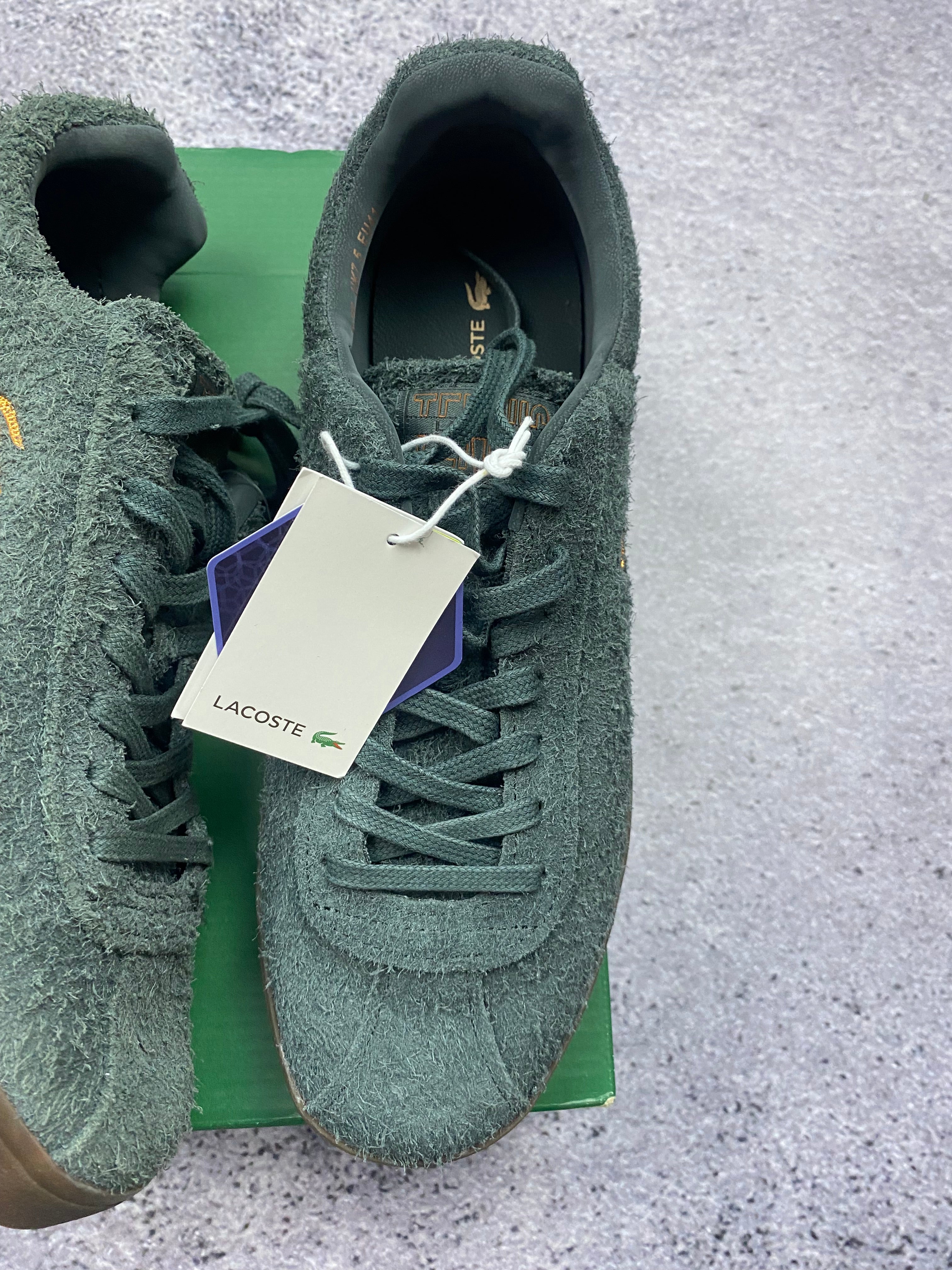 Lacoste green suede sneakers size 41