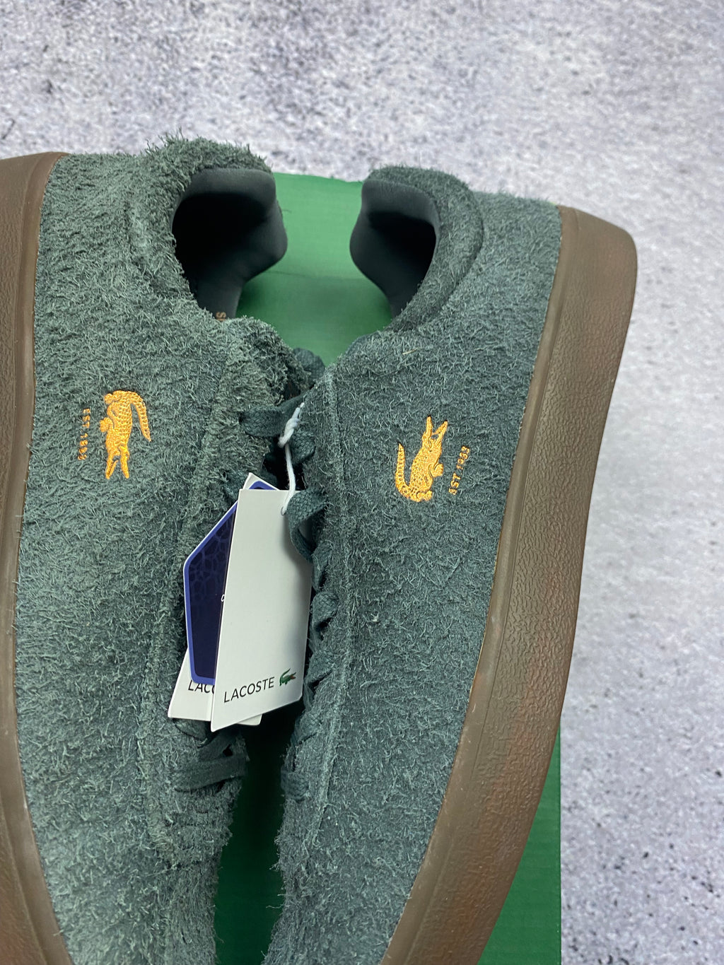 Lacoste green suede sneakers size 41