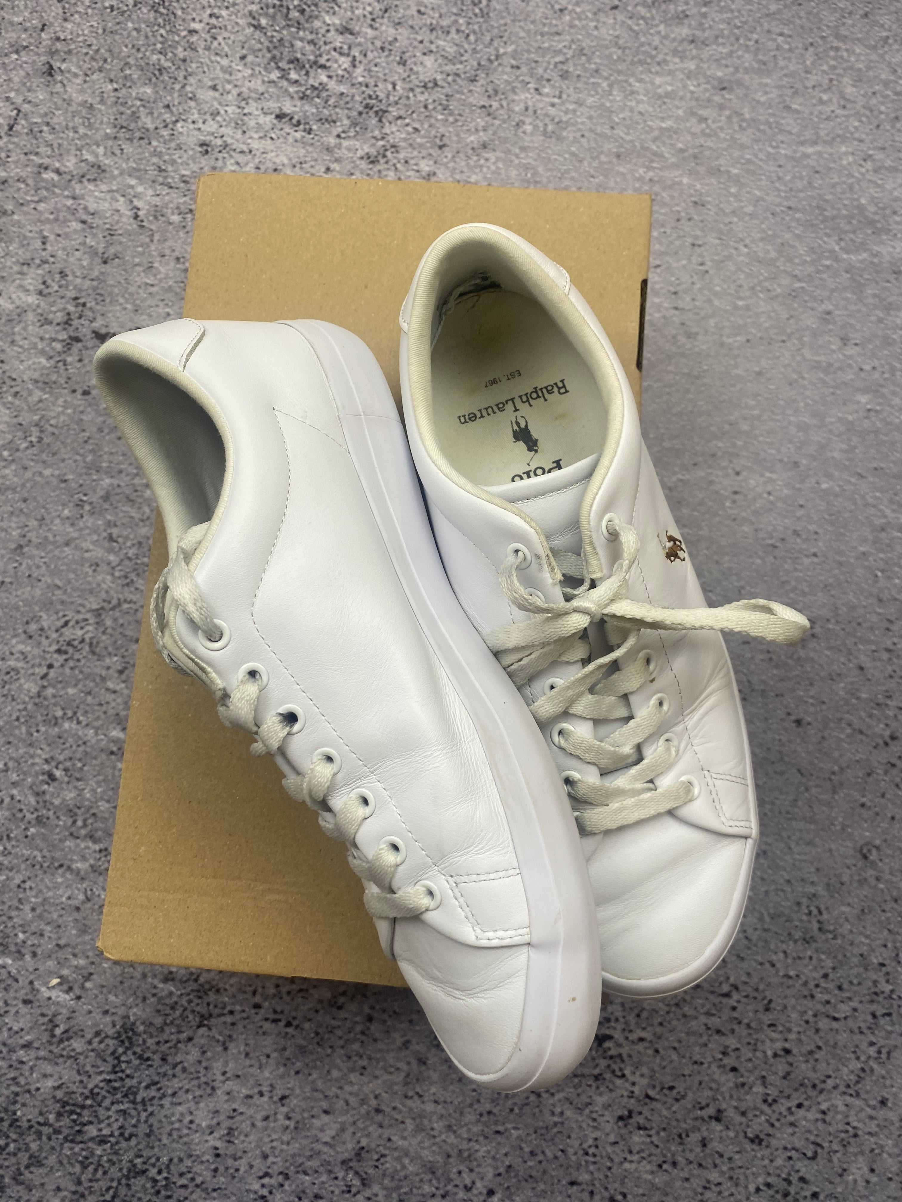 Polo Ralph Lauren Sayer Leather White Premium Leather Sneakers 41