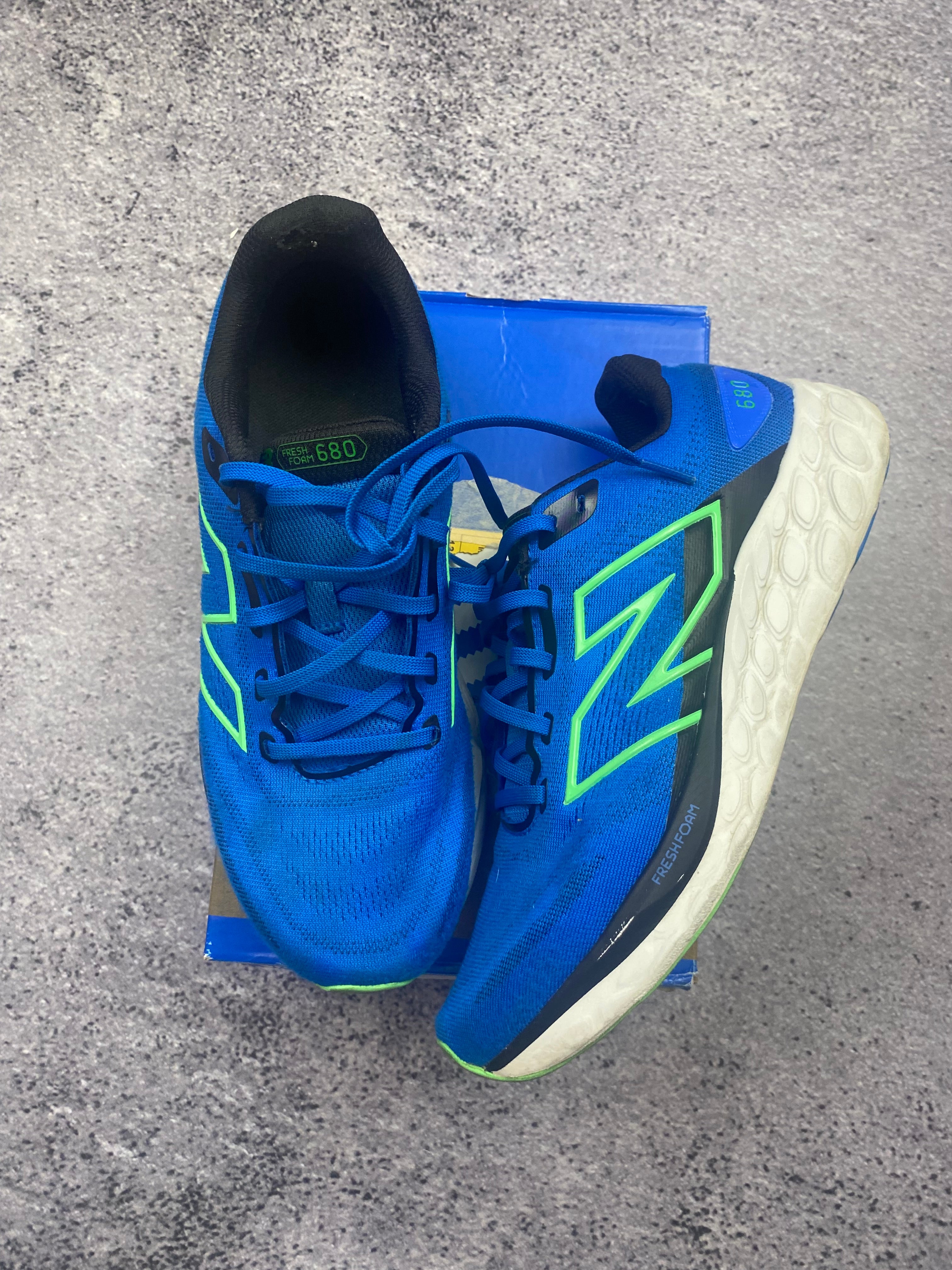 New Balance Fresh Foam 680 v8 Blue Green Running Shoes Sneakers Sport 42